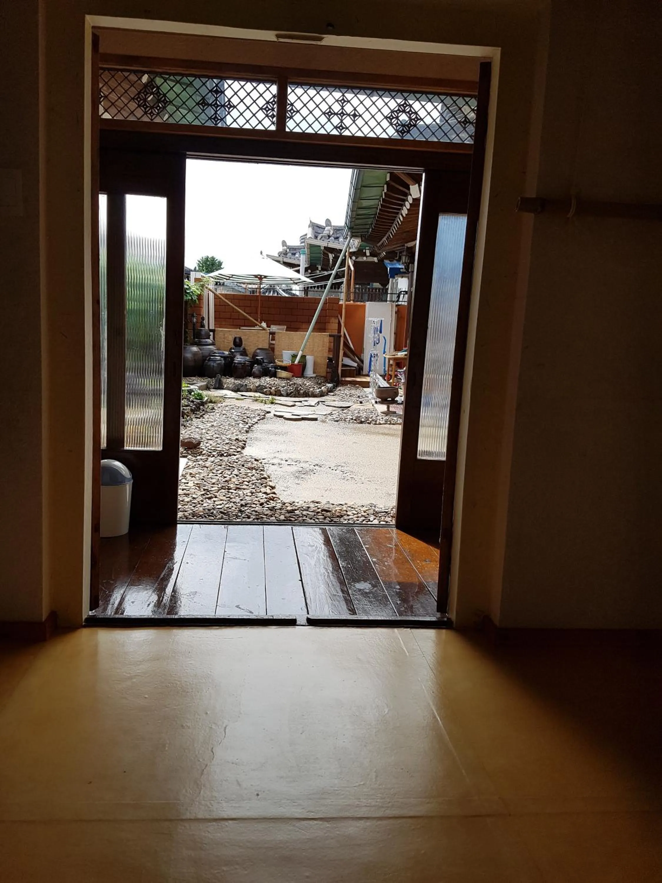 Inner courtyard view in The Hanok
