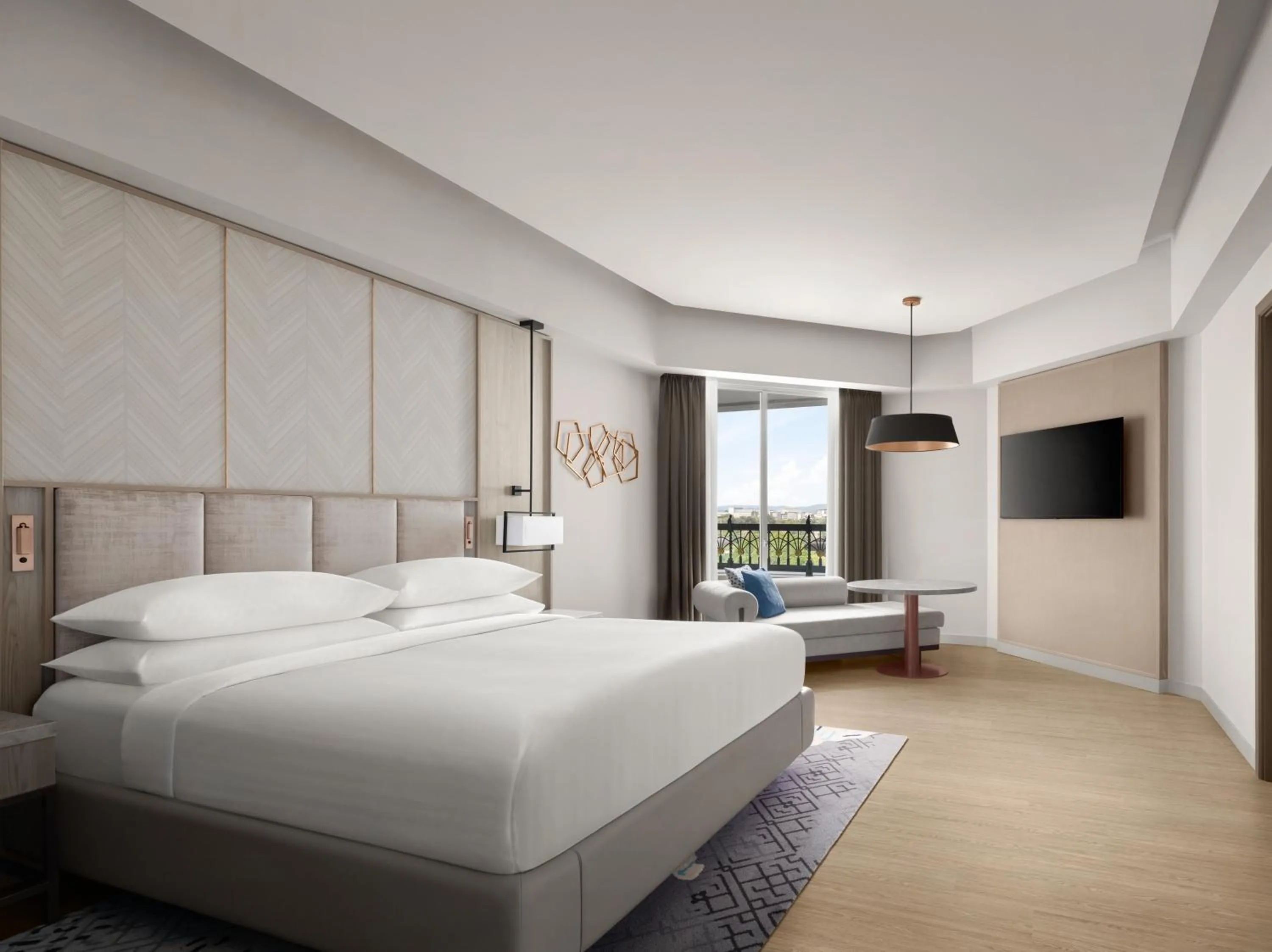 Bed in Putrajaya Marriott Hotel