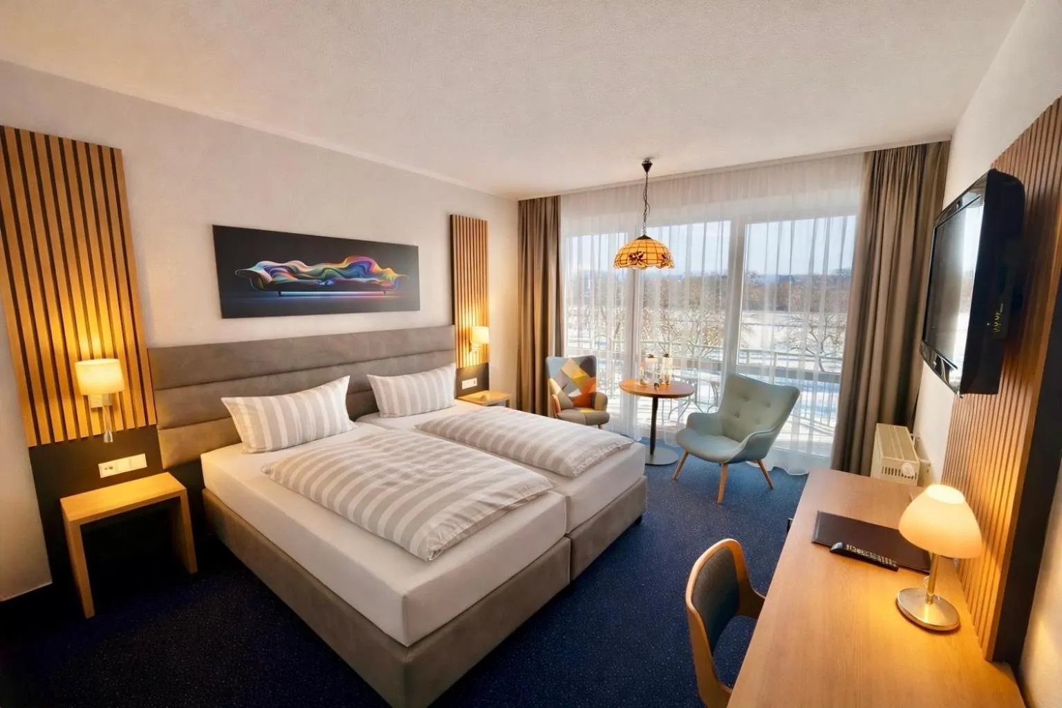 Bed in Turmhotel Schwedt