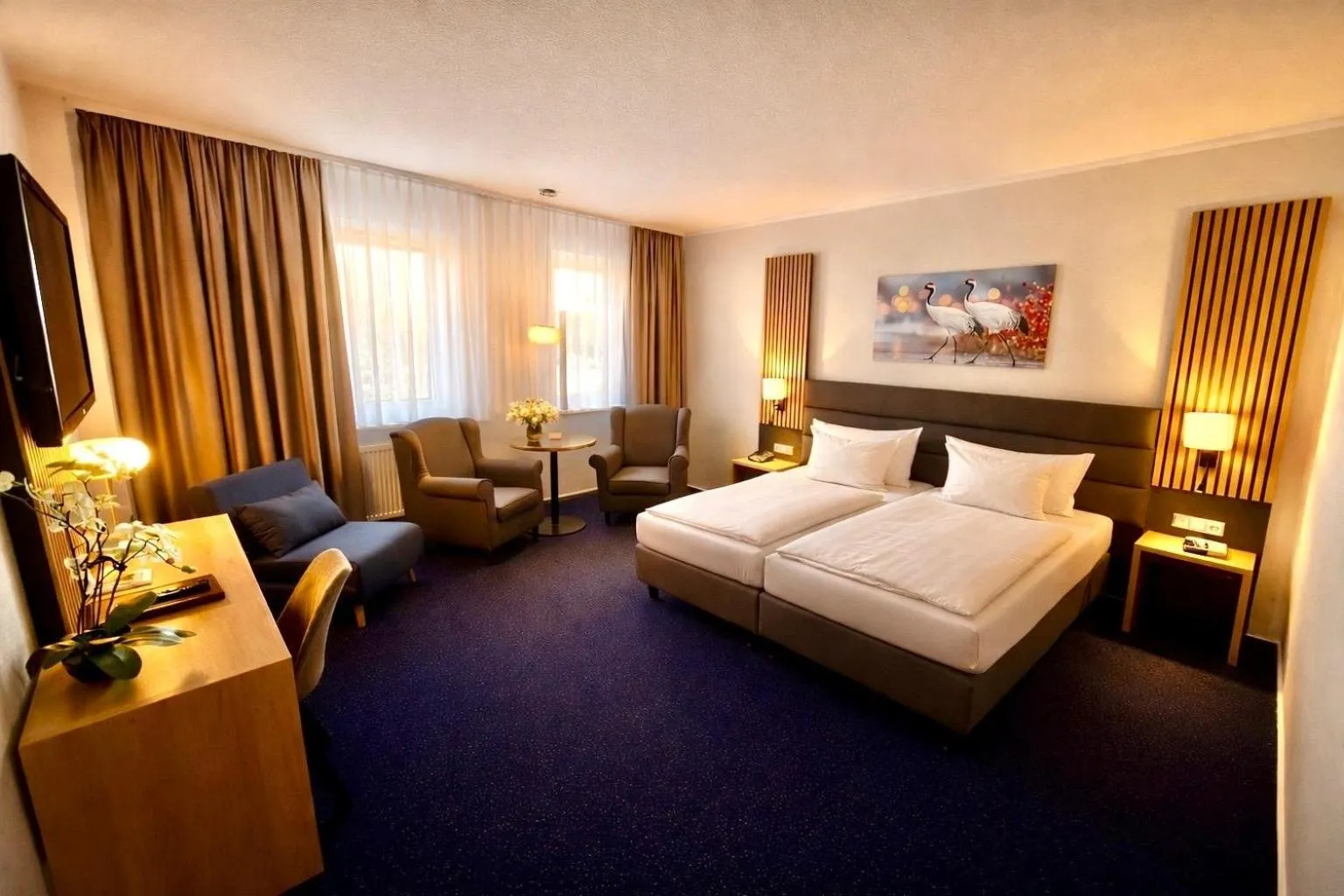 Bed in Turmhotel Schwedt