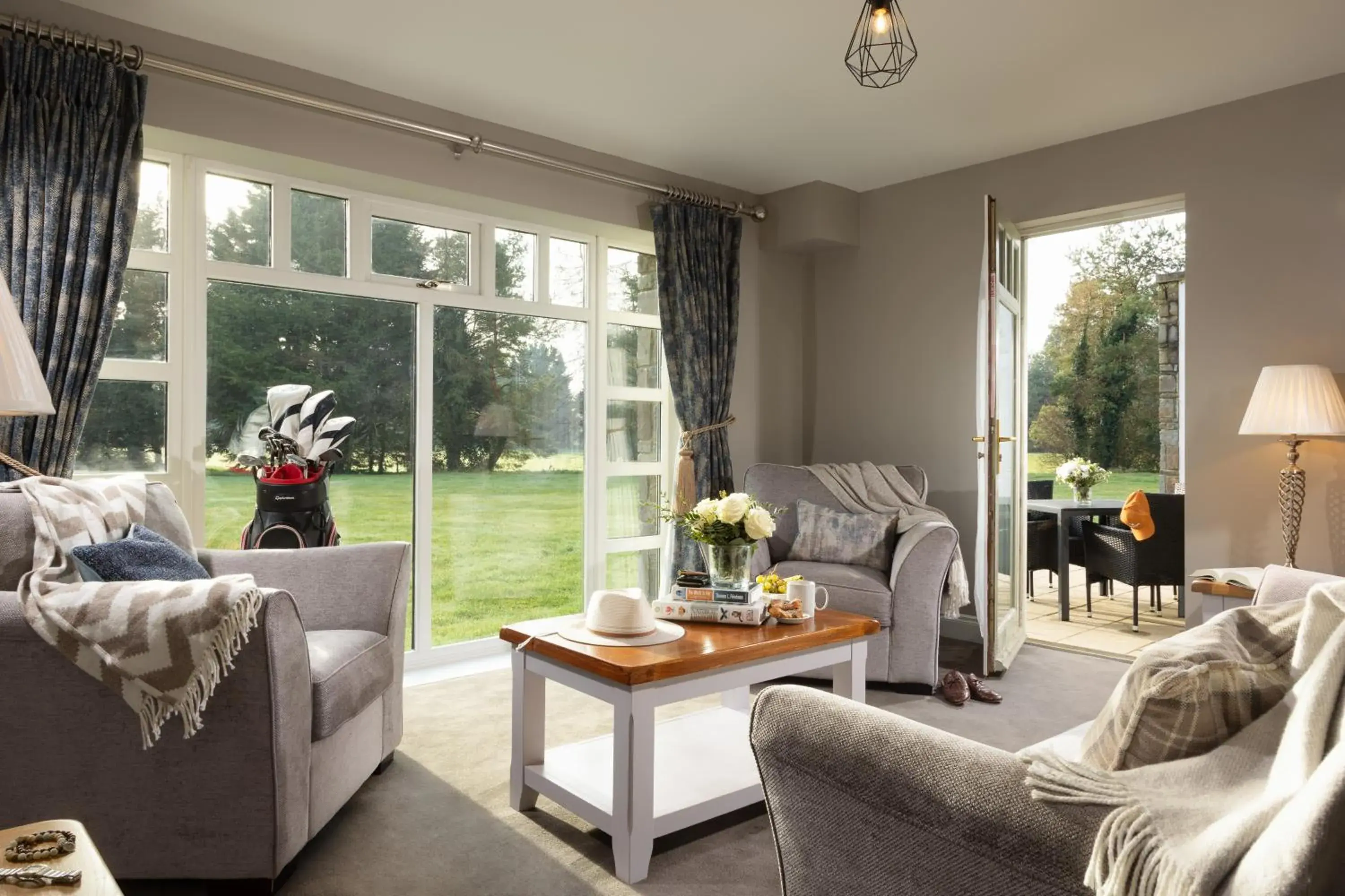 Superior Lodge Bedroom in The Lodges at Kilkea Castle Superior Lodge Bedroom in The Lodges at Kilkea Castle