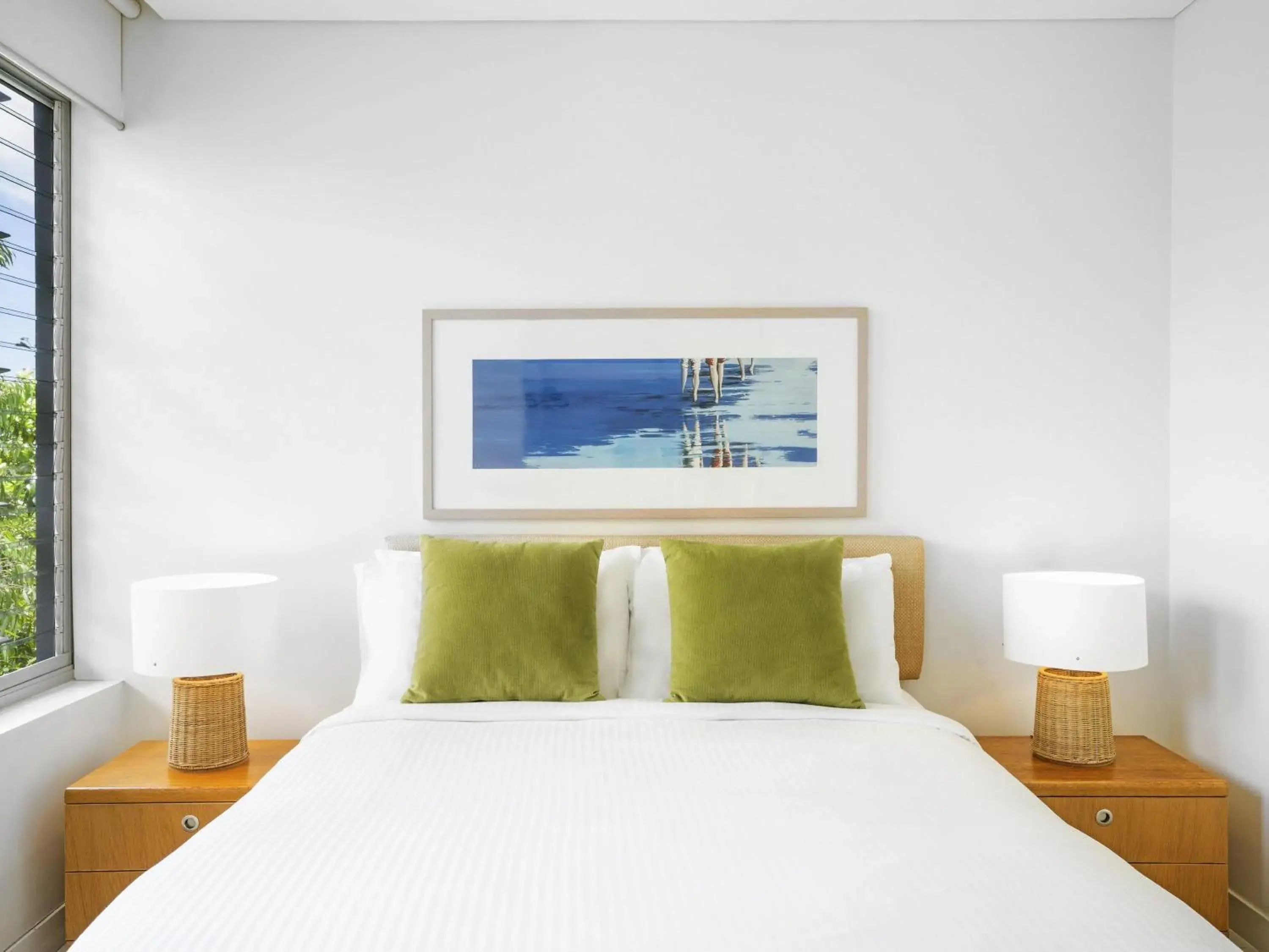 Bedroom, Bed in Peppers Blue on Blue Bedroom, Bed in Peppers Blue on Blue