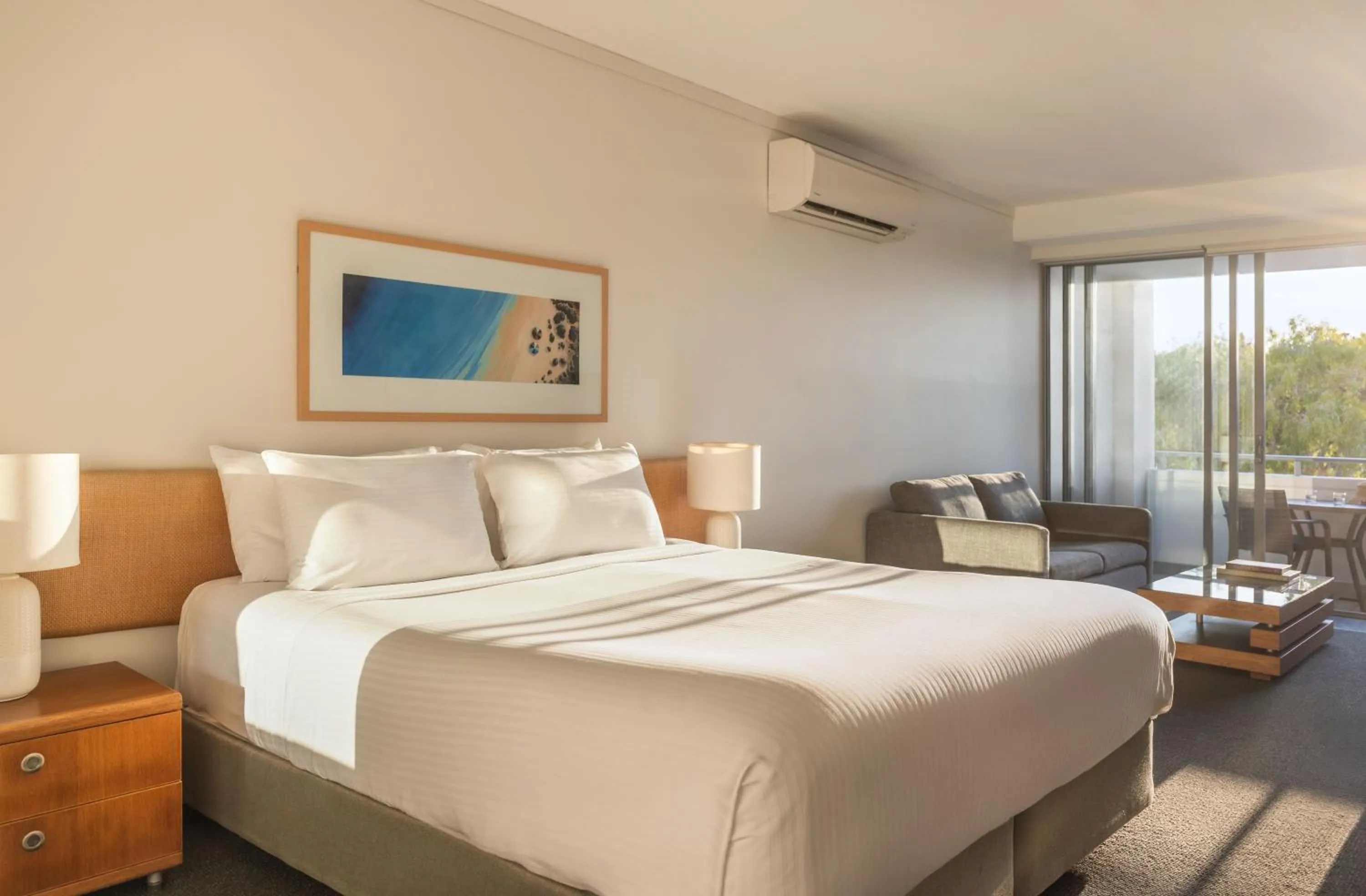 Living room, Bed in Peppers Blue on Blue