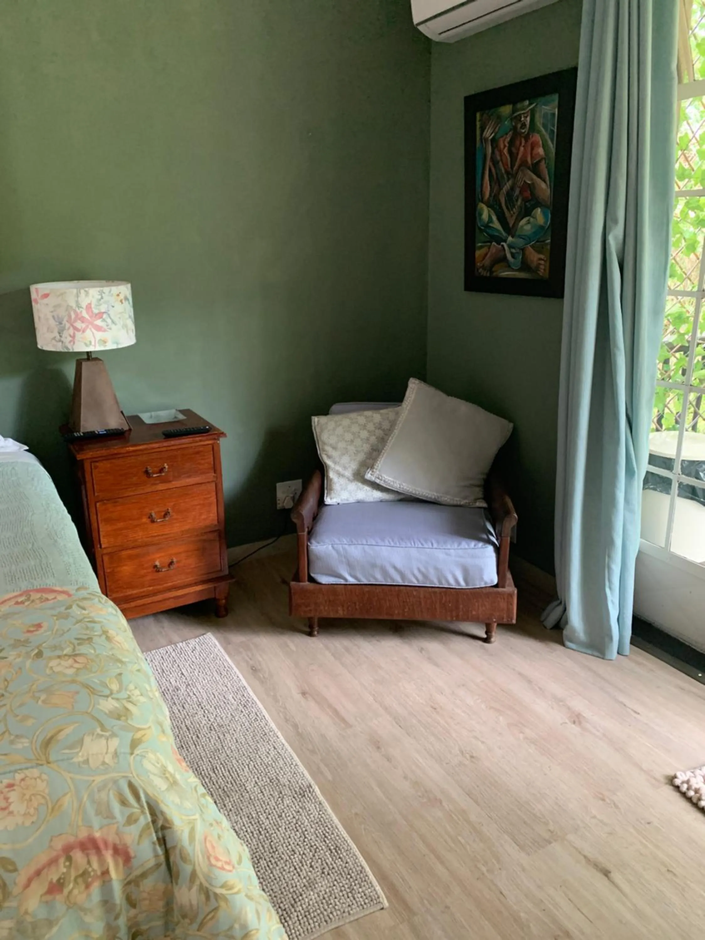 Seating area, Bed in Nightjar Guest Lodge
