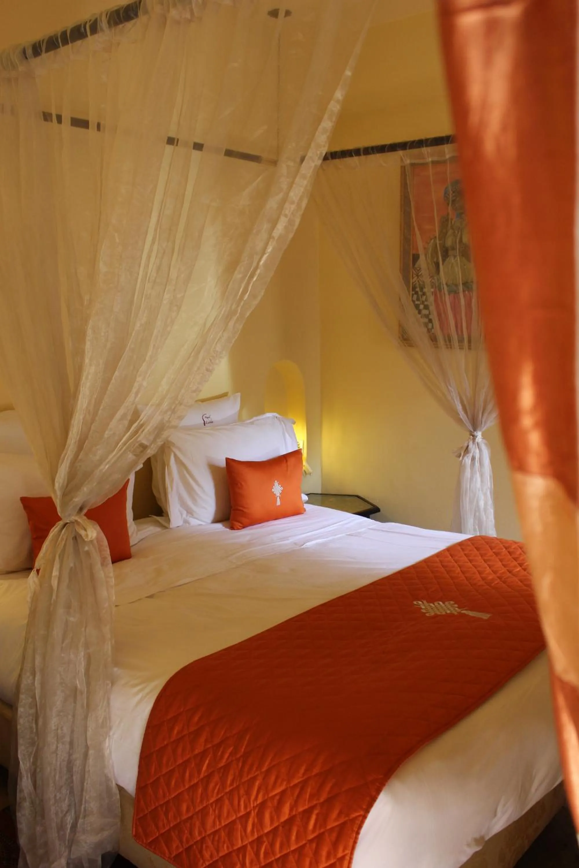 Bed in Riad Léna & Spa