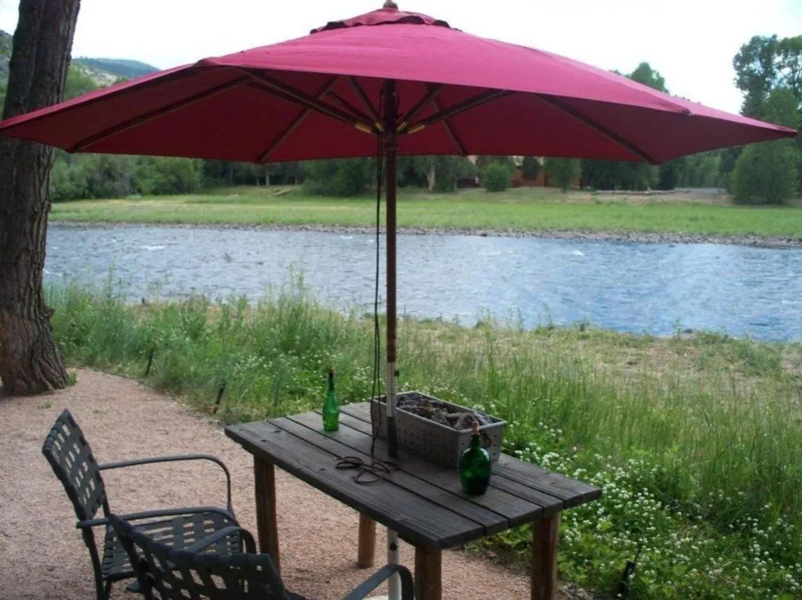 Balcony/Terrace in Riverside Meadows Cabins