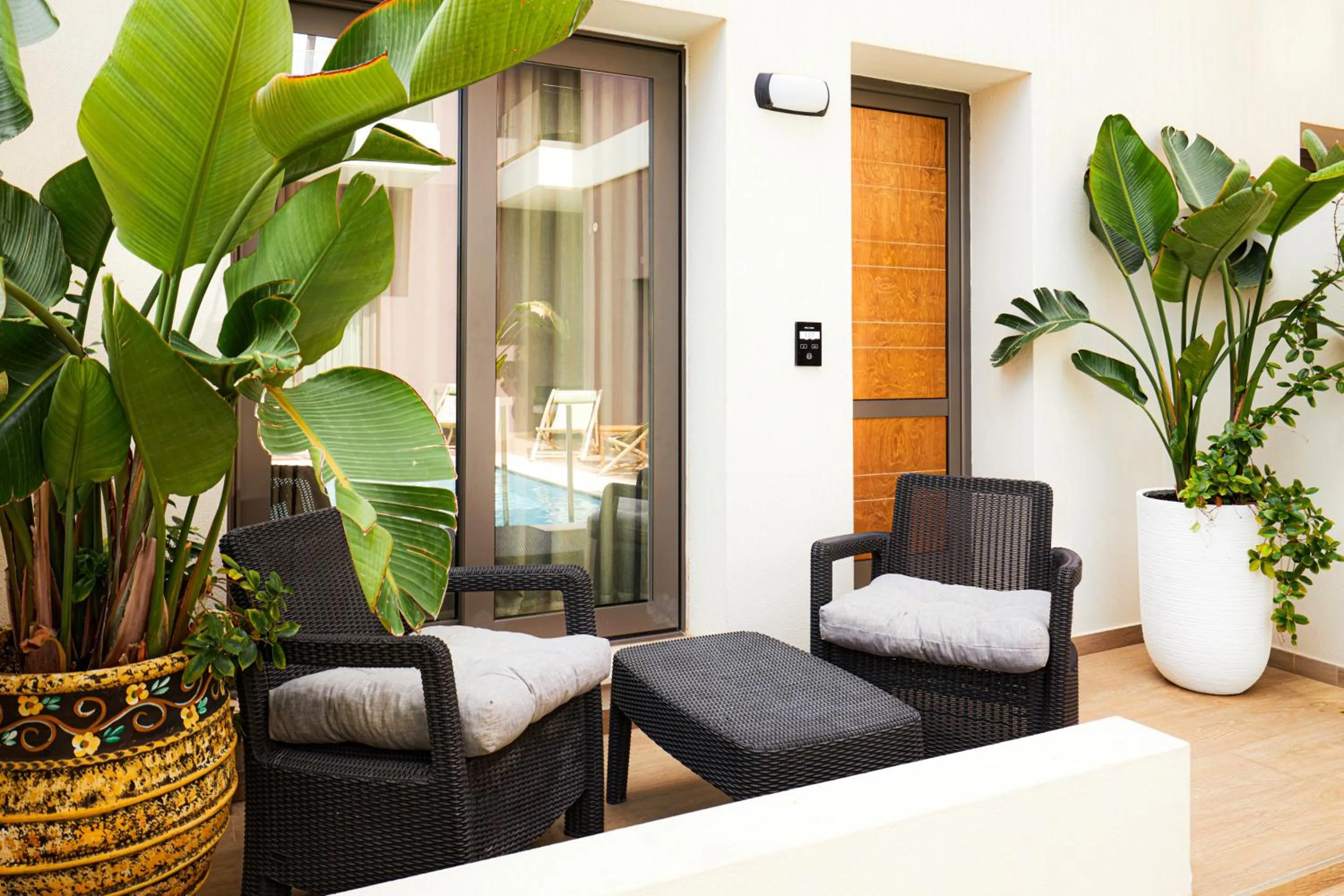 Patio in Dionisos Hotel