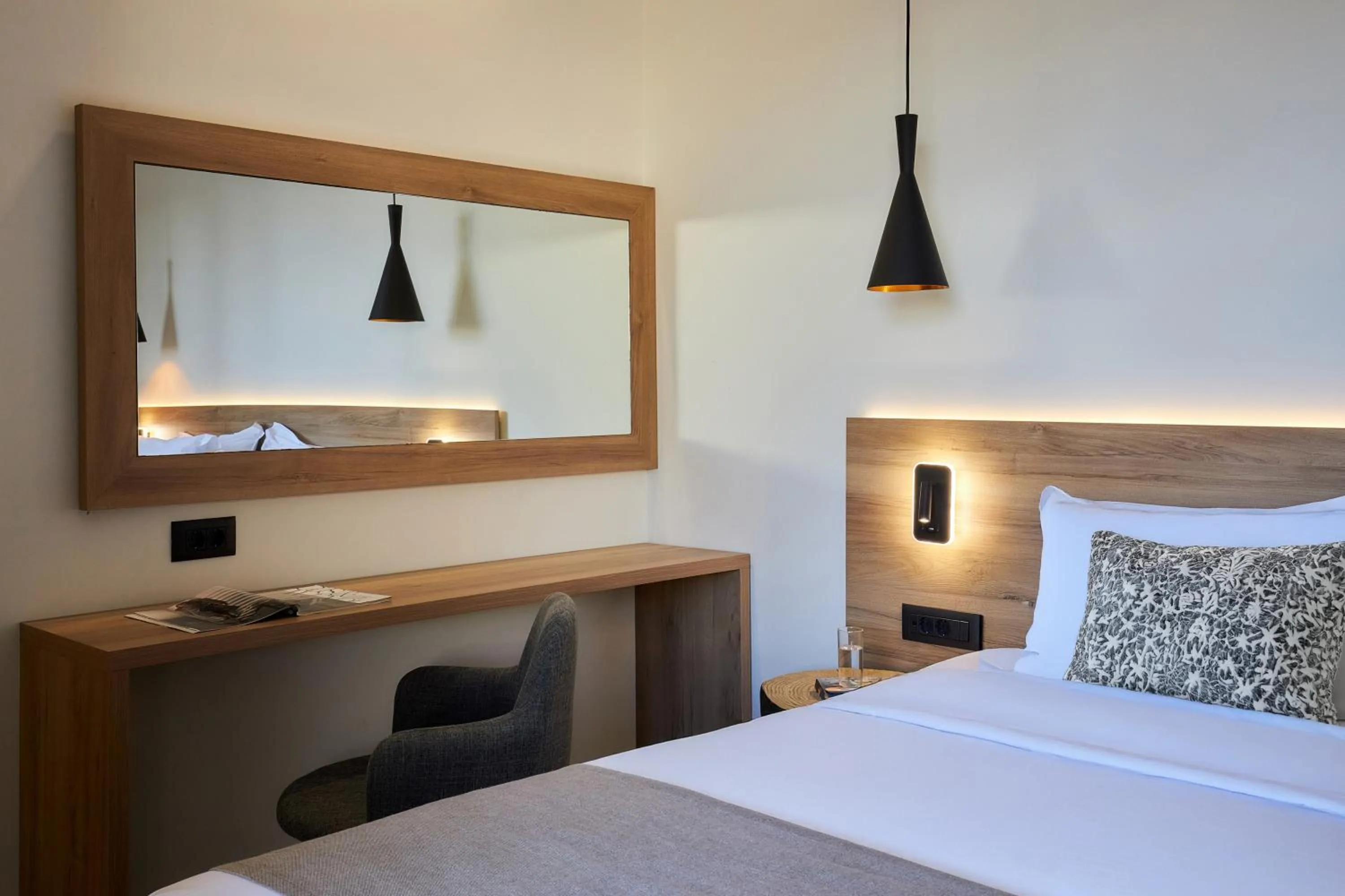 Bed in Dionisos Hotel