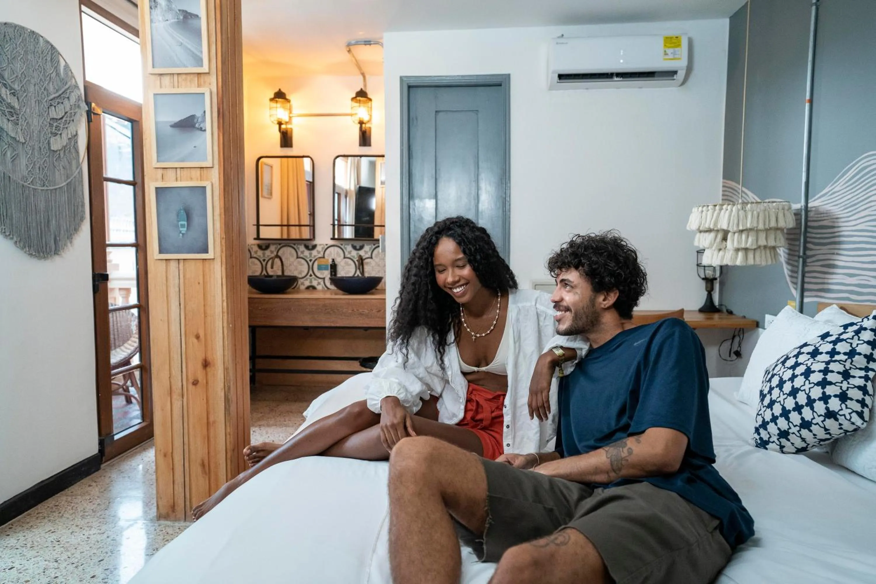 View (from property/room), Bed in Selina Cartagena