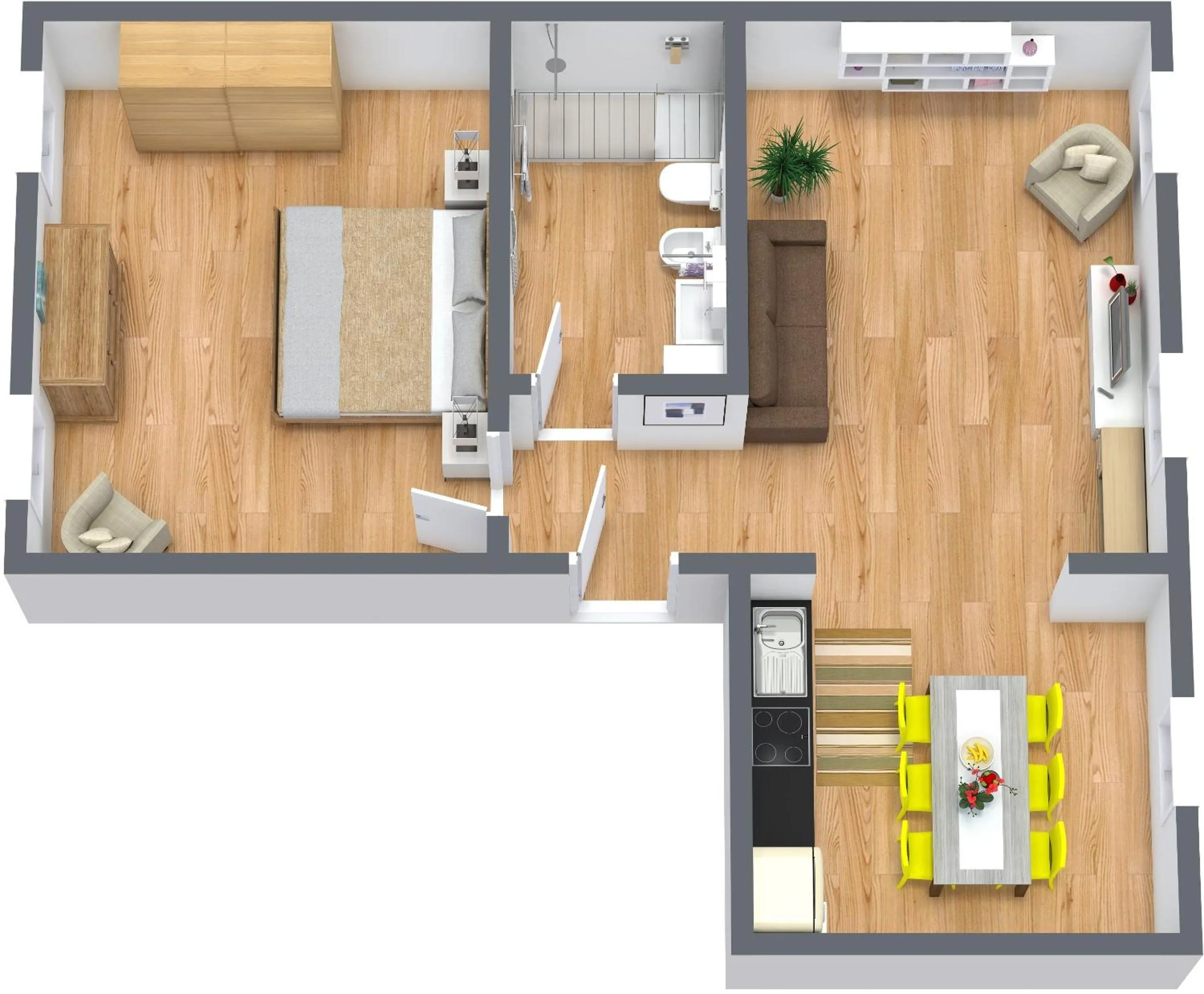 Floor plan in DolceVita Apartments N 393