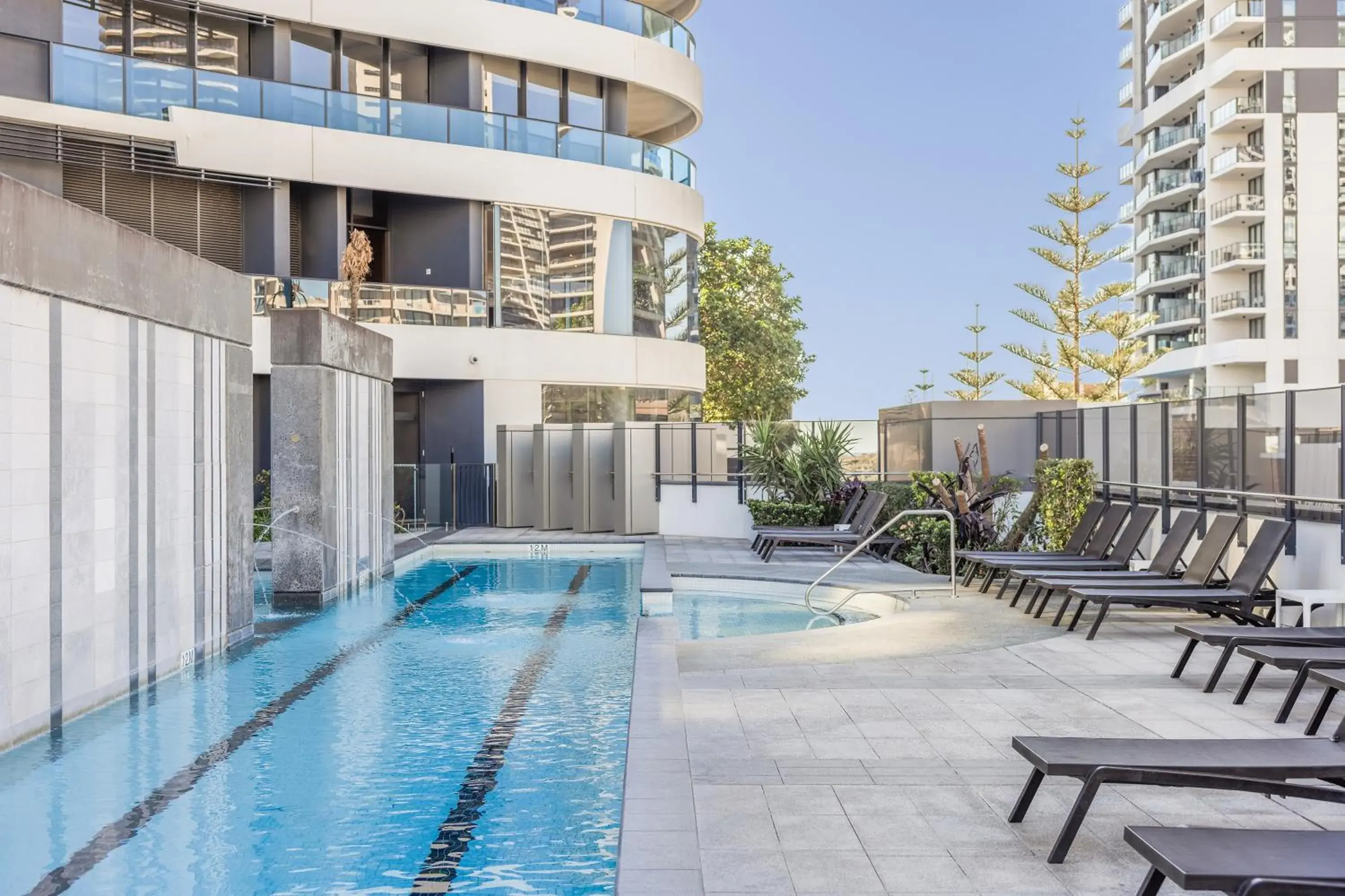 Pool view in Peppers Broadbeach Pool view in Peppers Broadbeach