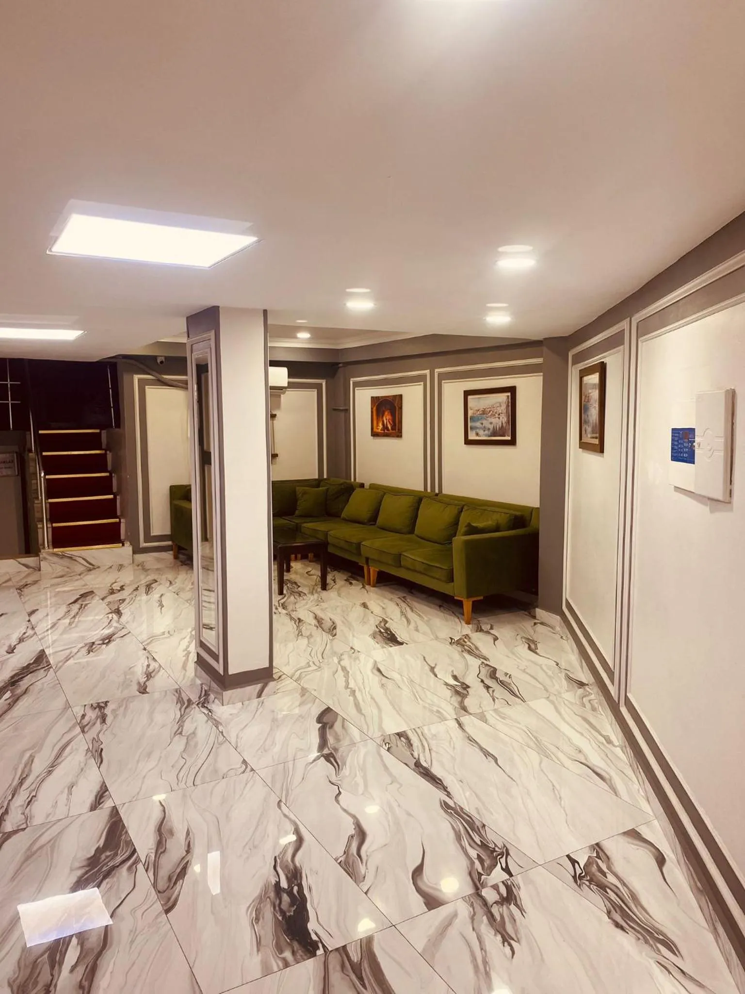 Seating area in Malkoç Hotel