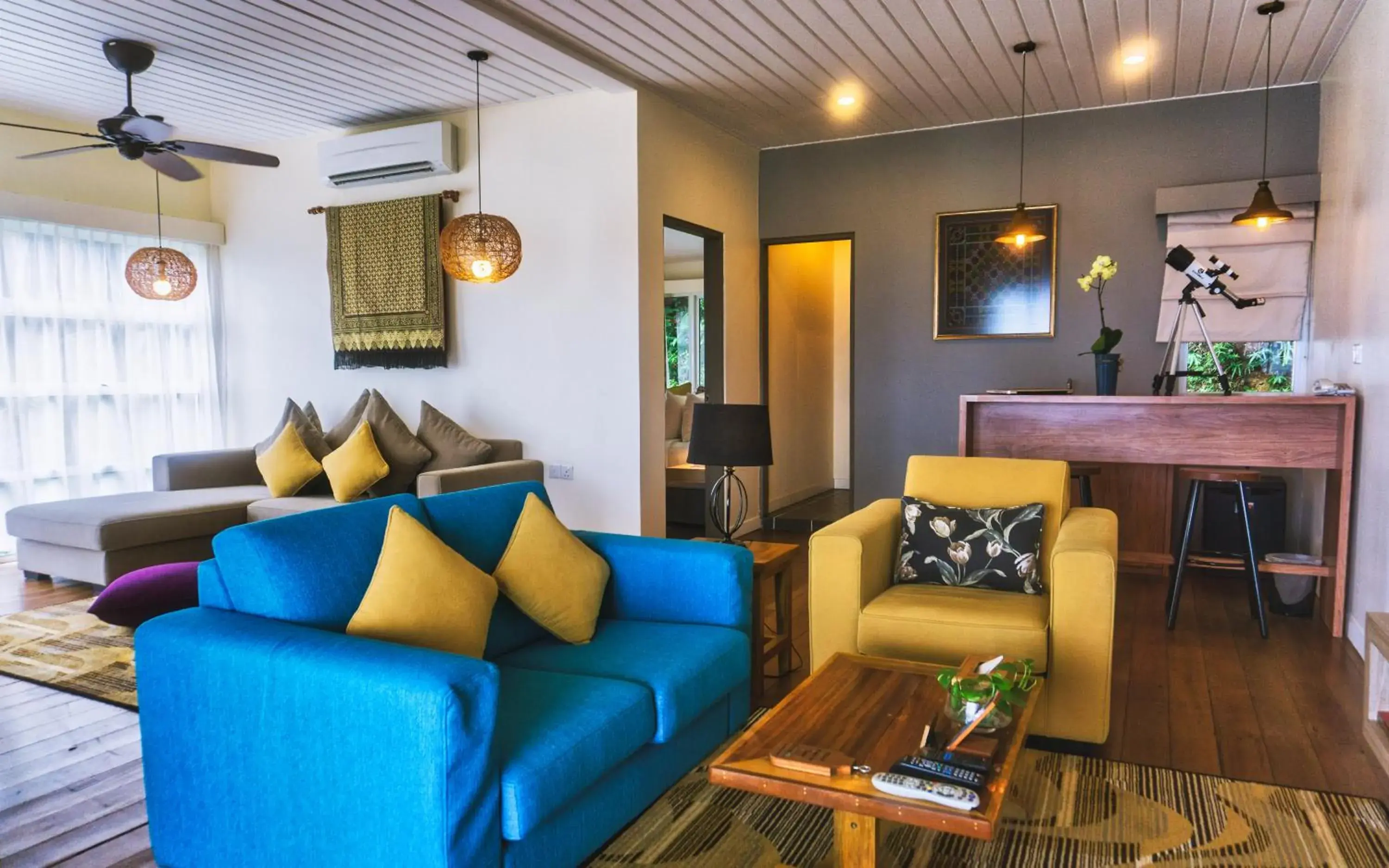 Living room, Seating Area in Sutera Sanctuary Lodges at Manukan Island