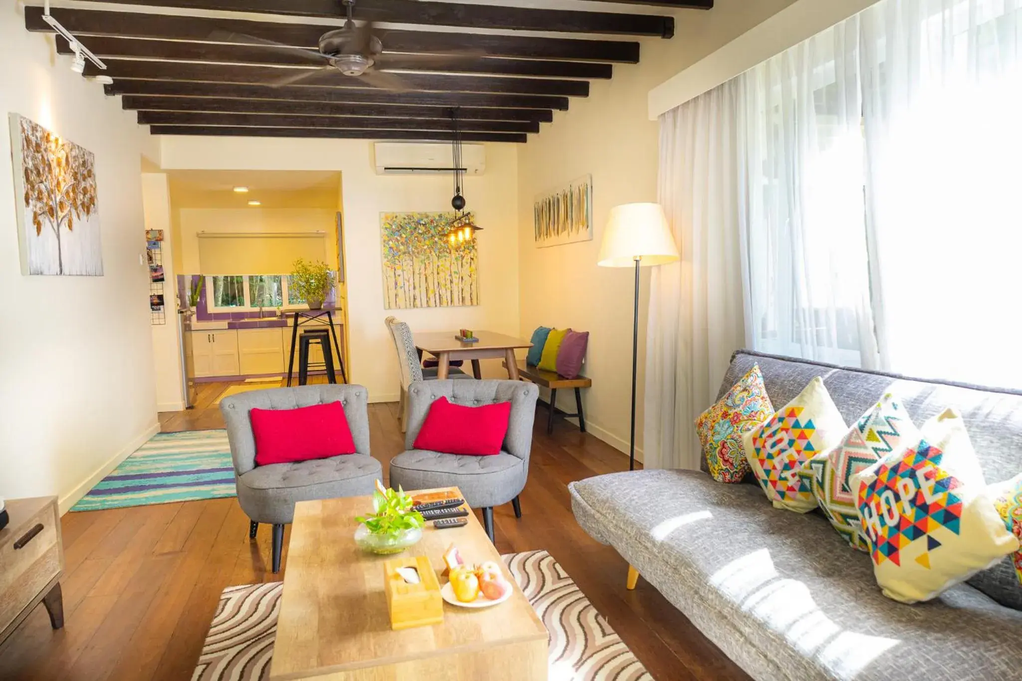 Living room, Seating Area in Sutera Sanctuary Lodges at Manukan Island