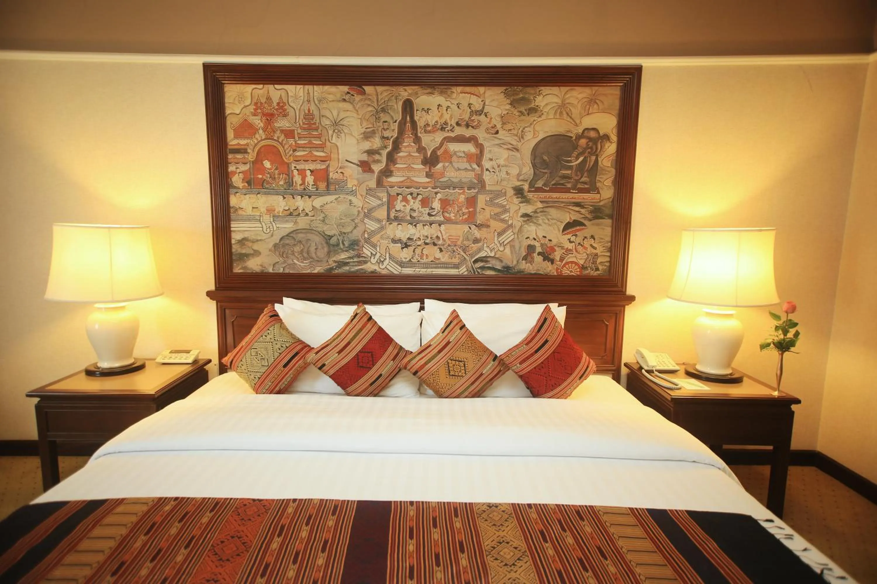 Bed in Wiang Inn Hotel