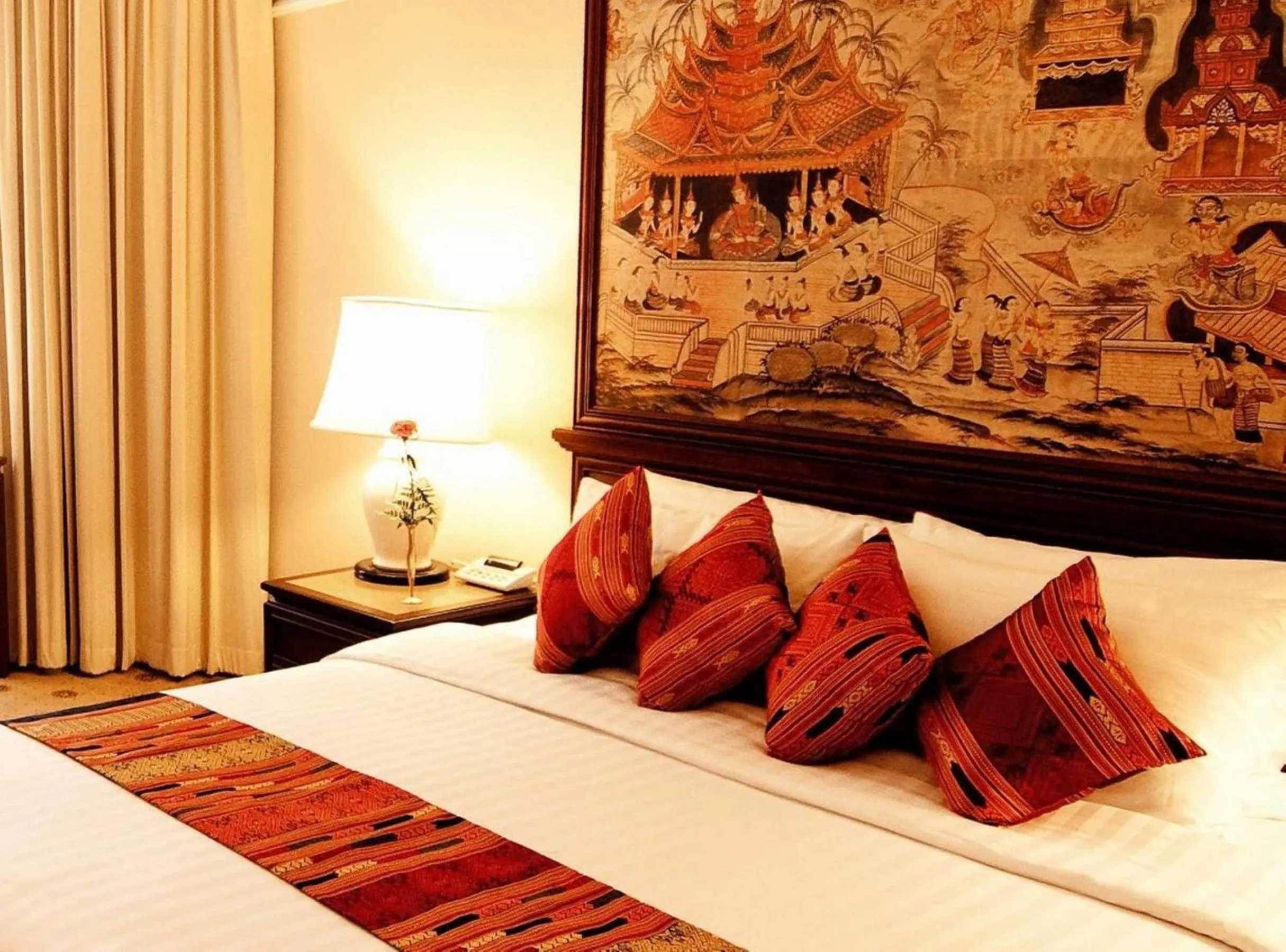 Bed in Wiang Inn Hotel