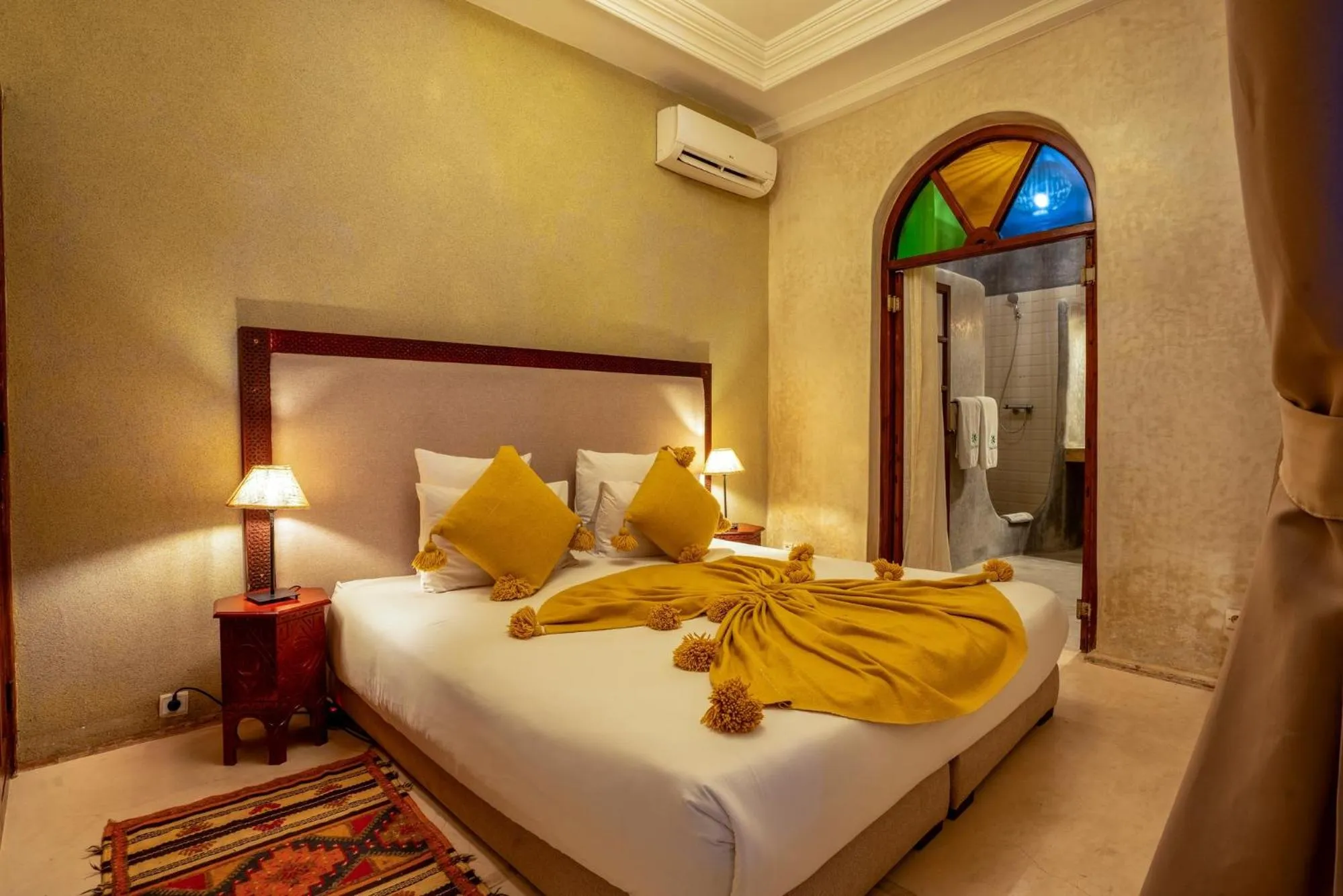 Bed in Riad Adika & Spa