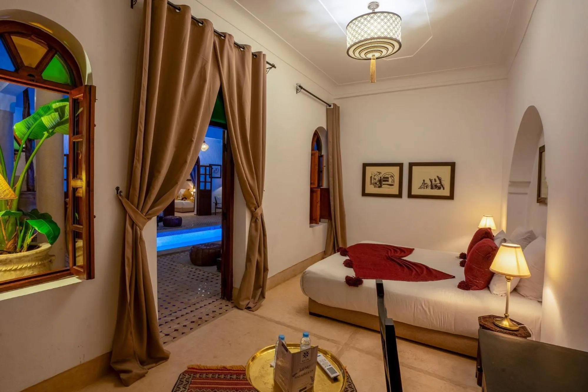Bed in Riad Adika & Spa