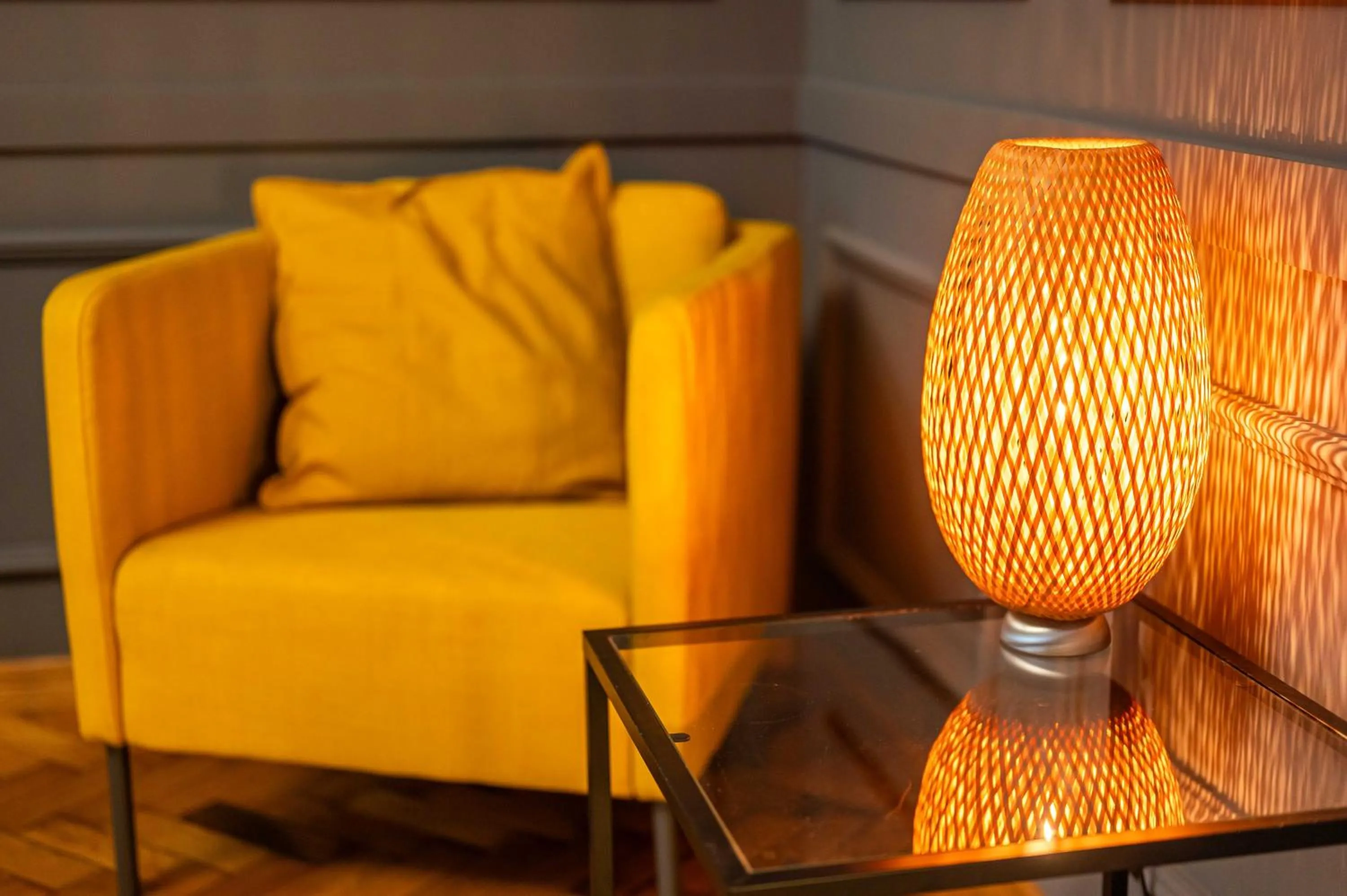 Seating area in Trip Apartments