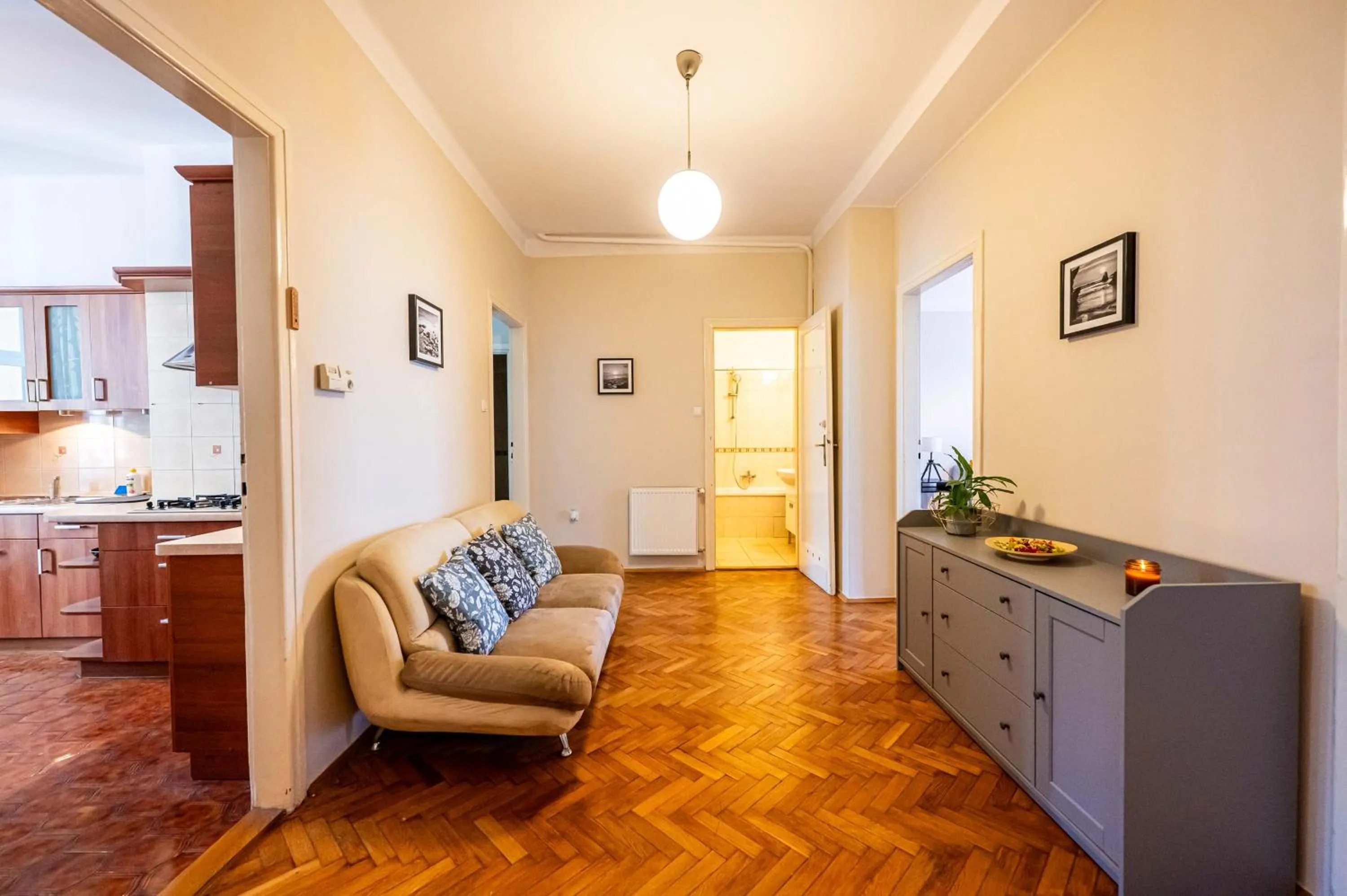 Seating area in Trip Apartments