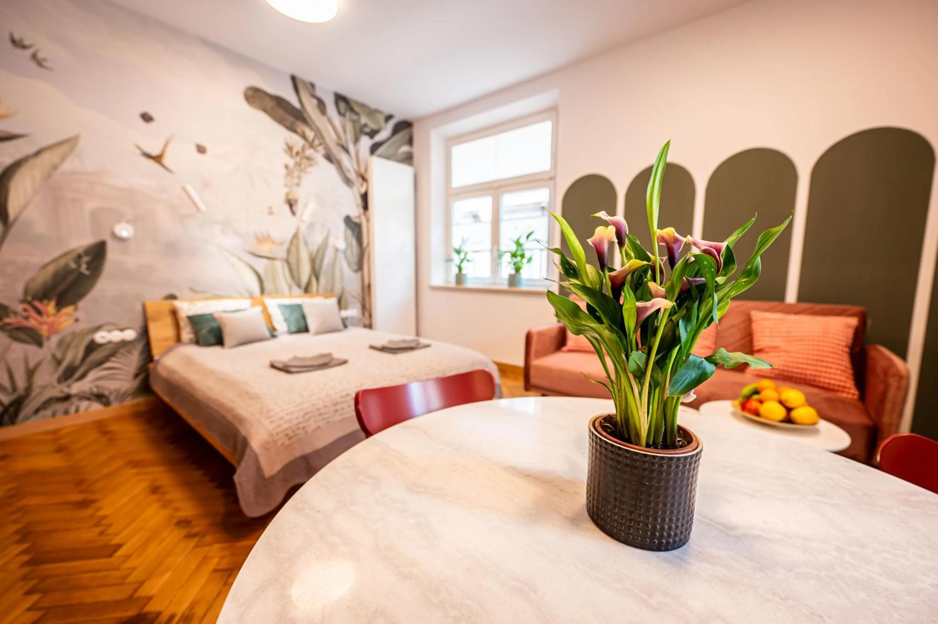 Bed in Trip Apartments