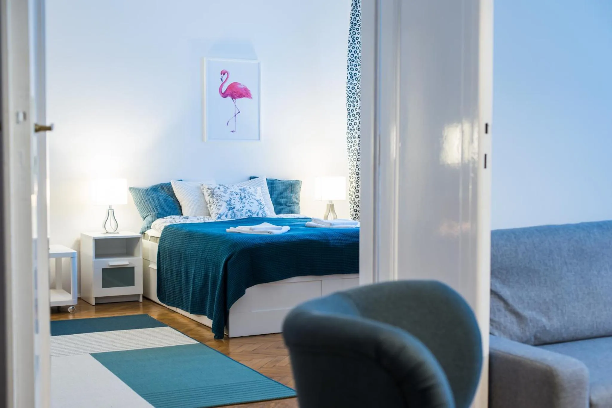 Bed in Trip Apartments