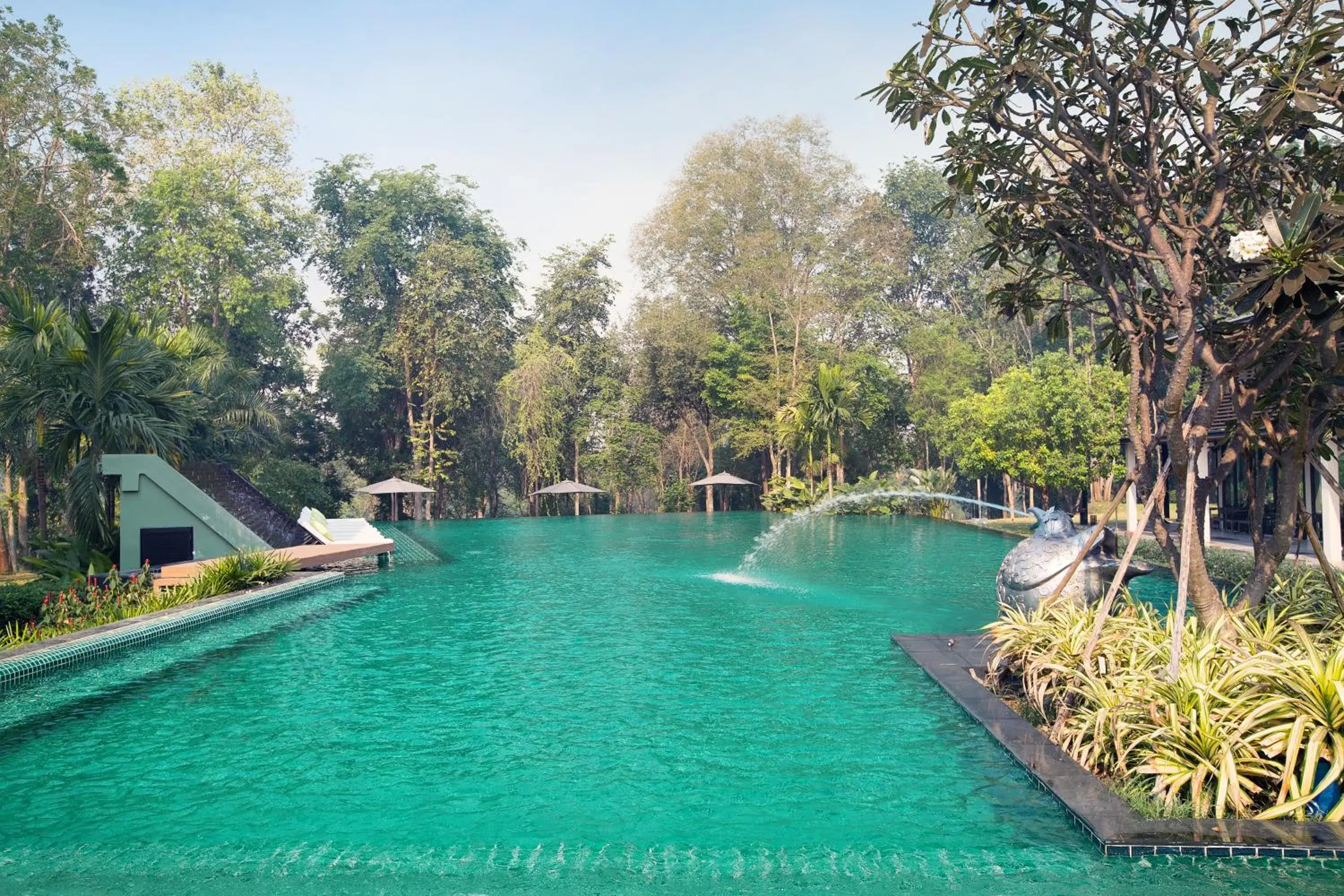 Swimming pool in Mida Resort Kanchanaburi - SHA PLUS Swimming pool in Mida Resort Kanchanaburi - SHA PLUS