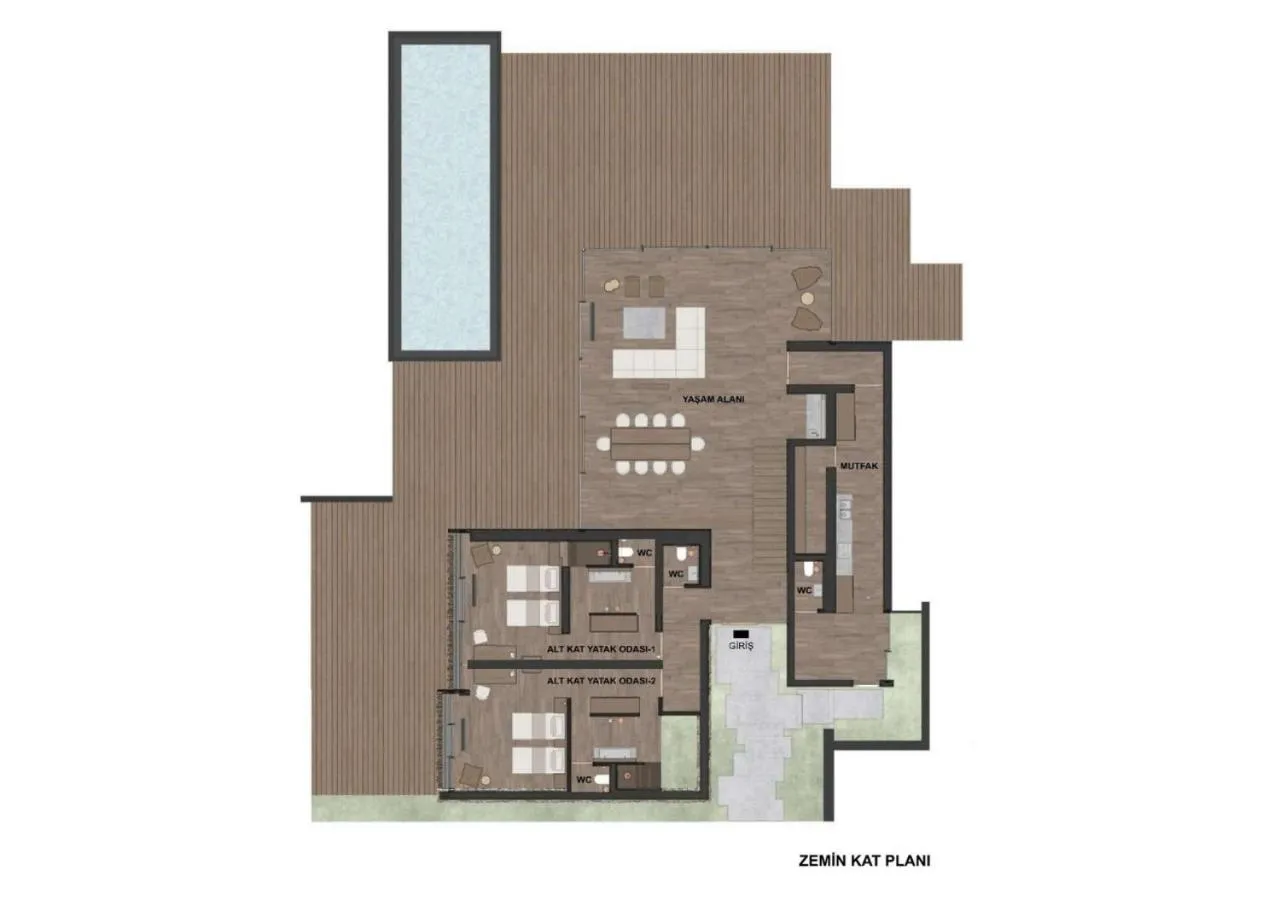 Floor plan in Lujo Hotel Bodrum