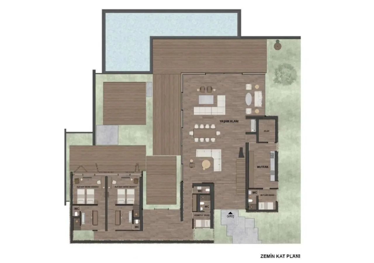Floor plan in Lujo Hotel Bodrum