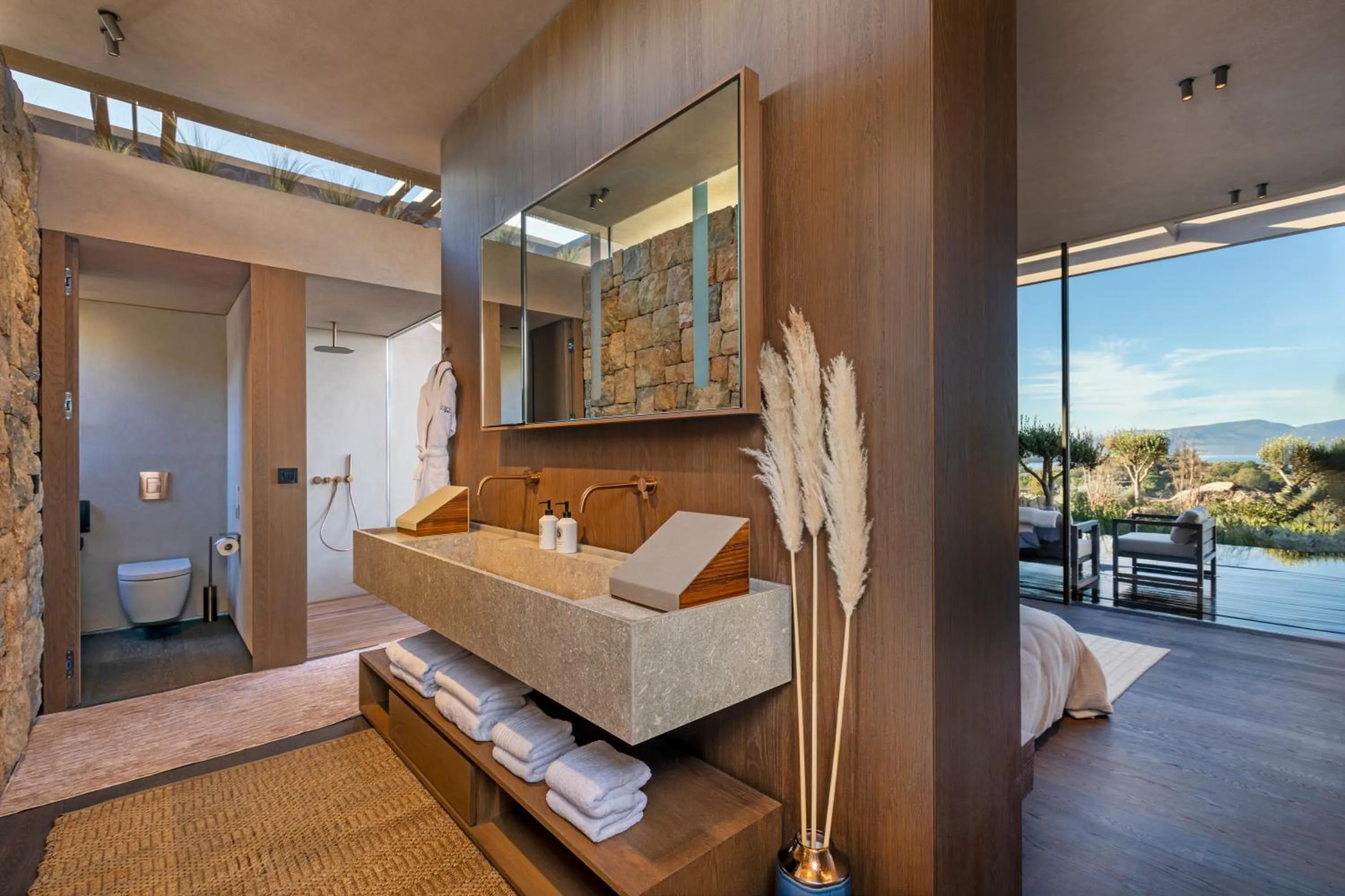 Bathroom, Bed in Lujo Hotel Bodrum