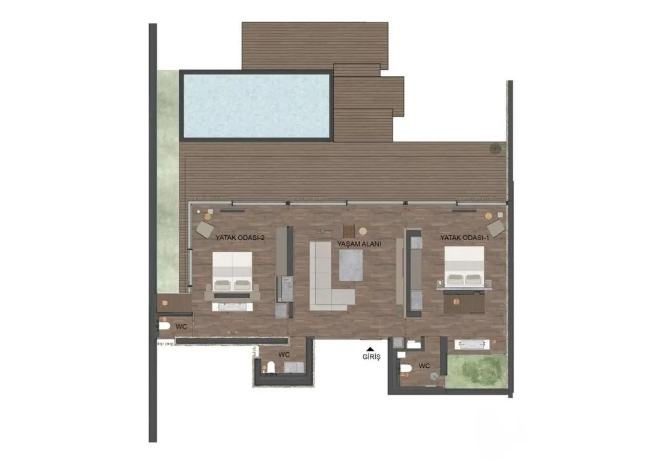 Floor plan in Lujo Hotel Bodrum