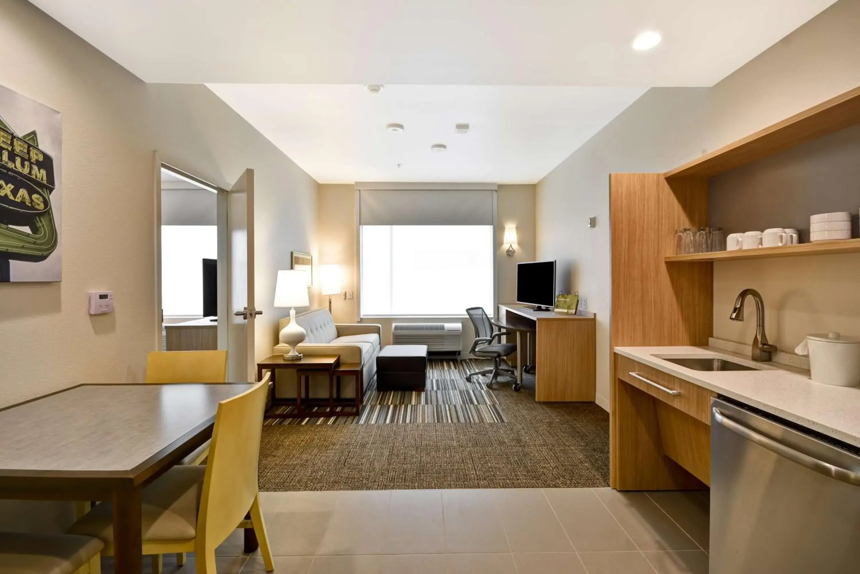 Bedroom in Home2 Suites by Hilton Dallas Downtown at Baylor Scott & White Bedroom in Home2 Suites by Hilton Dallas Downtown at Baylor Scott & White