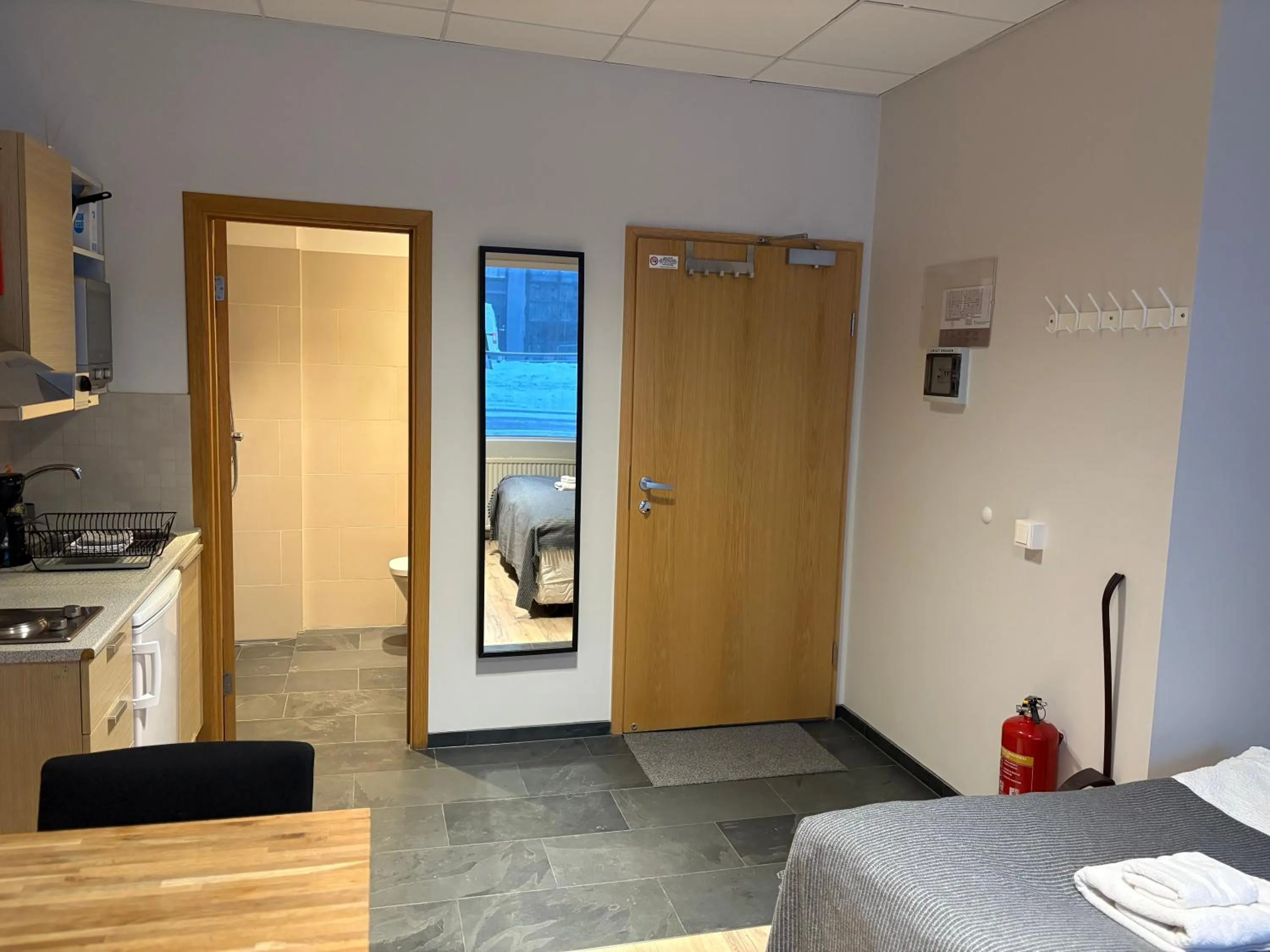 View (from property/room), Bed in Downtown Reykjavík Apartments