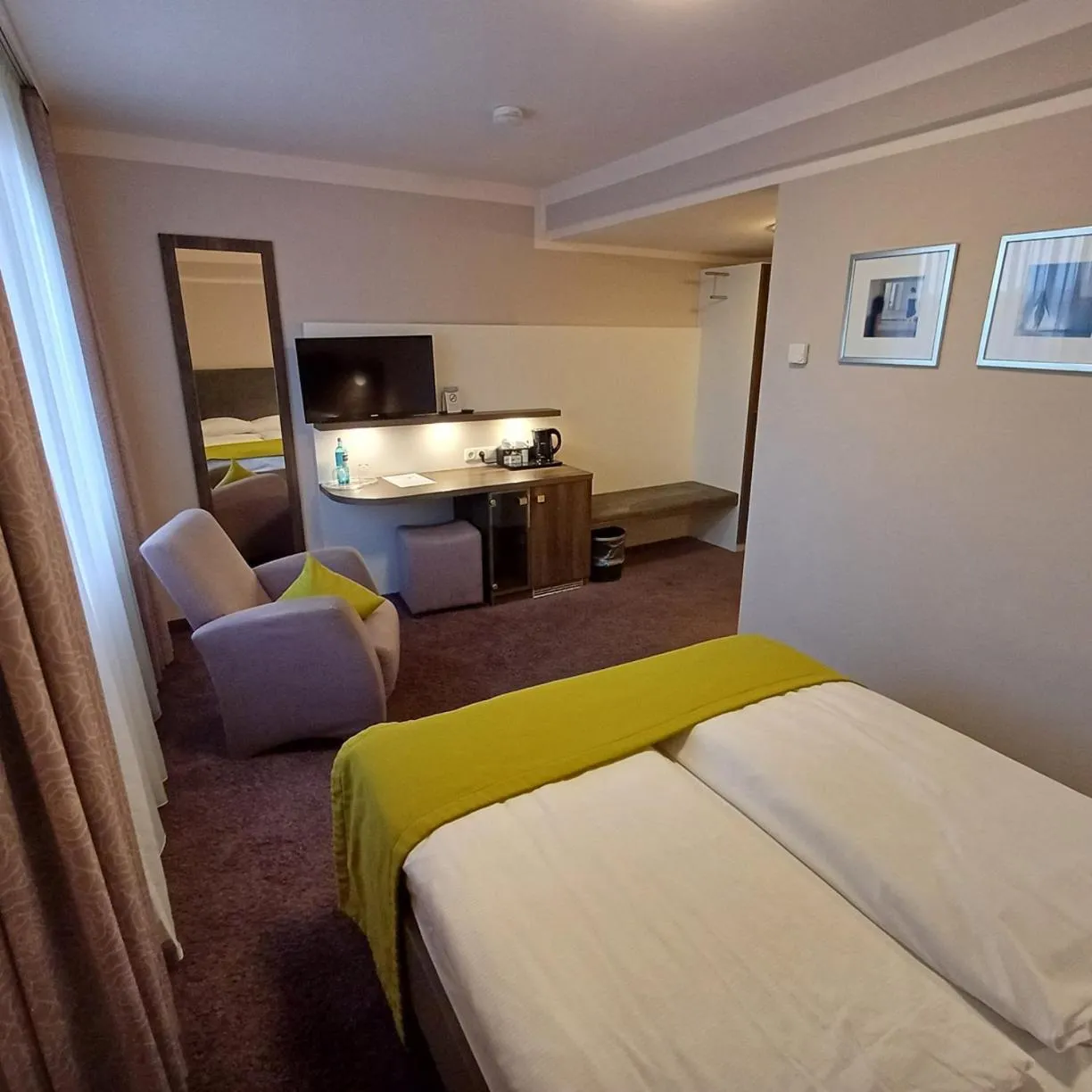 Photo of the whole room, Bed in TRIP INN PostHotel Düren