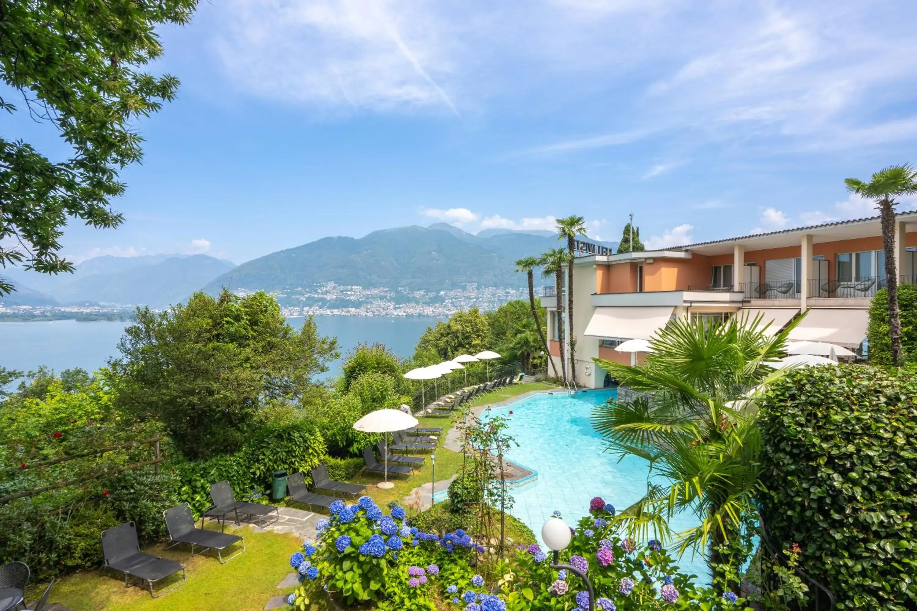 Pool view in Bellavista Swiss Quality Hotel Pool view in Bellavista Swiss Quality Hotel