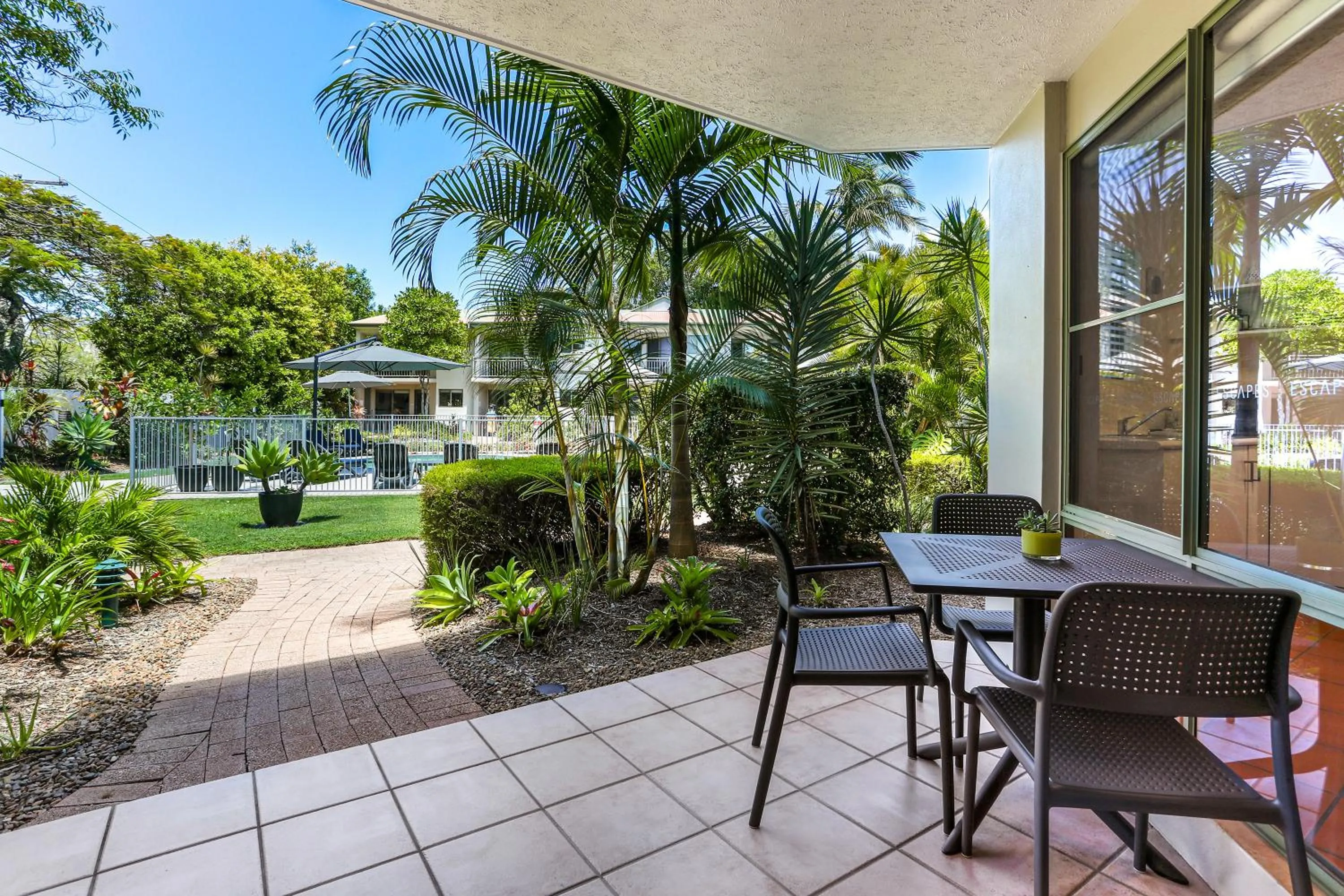 Patio in Noosa River Retreat Holiday Apartments