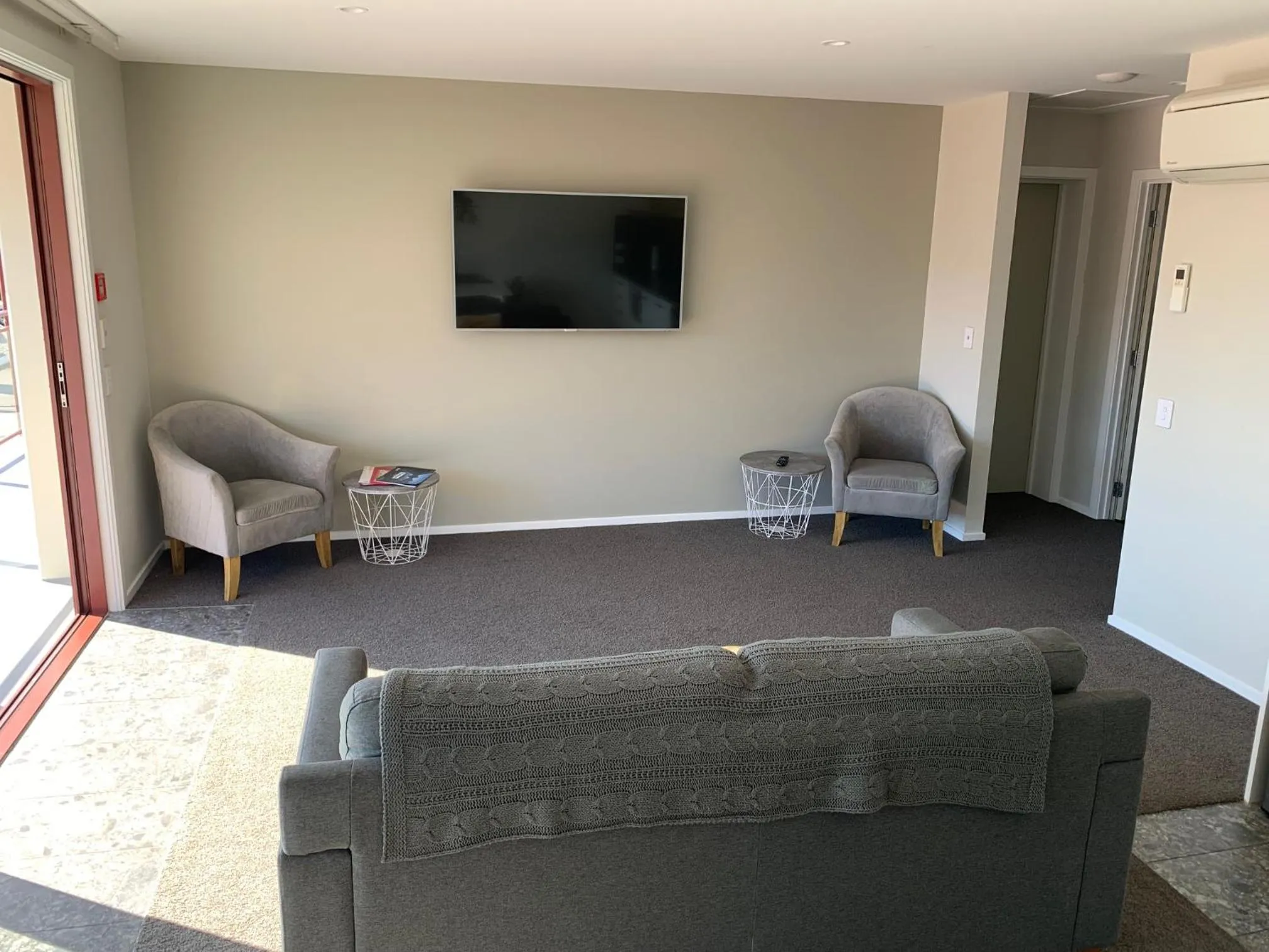 Seating area in Red Tussock Motel
