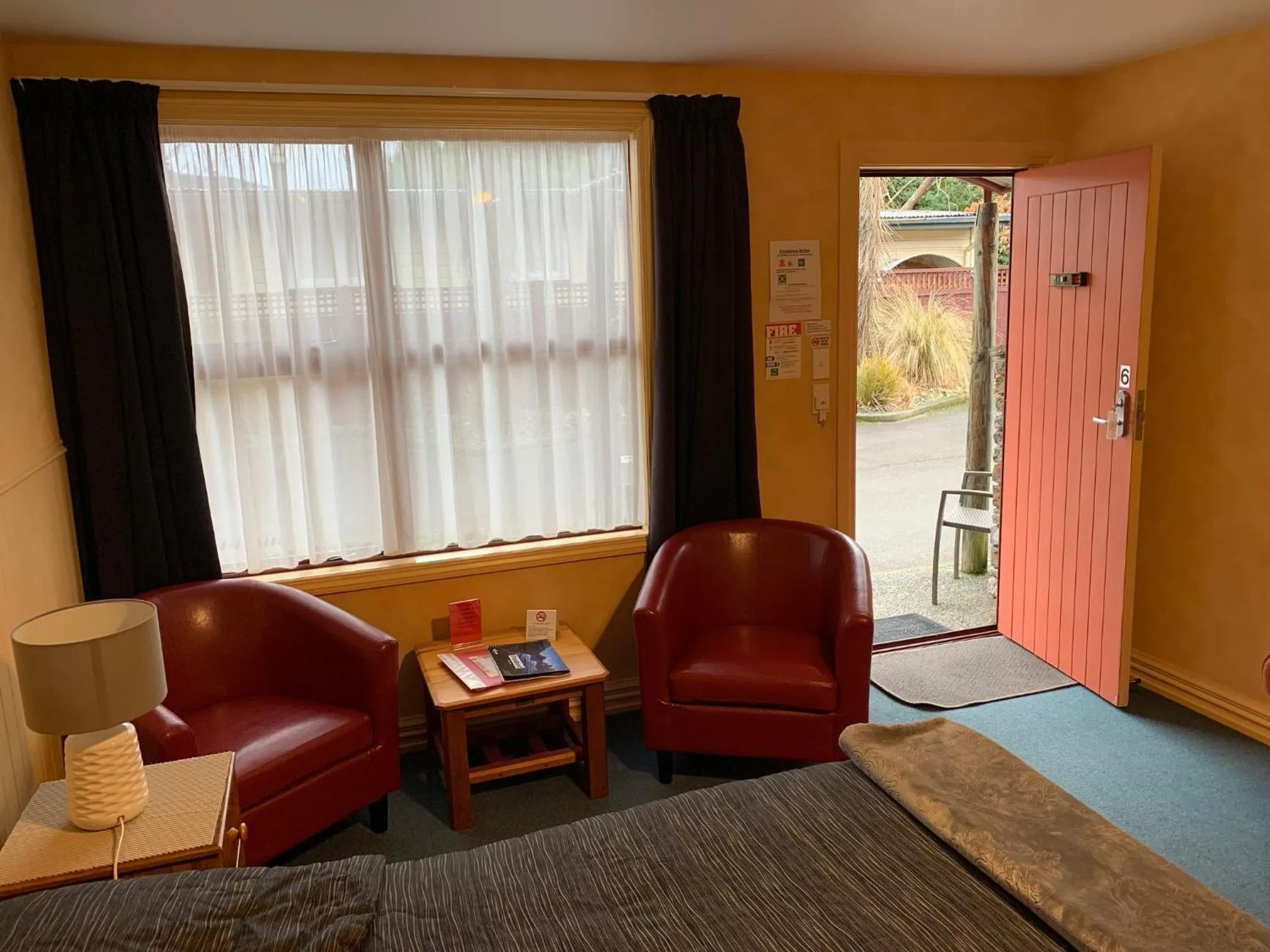 Living room in Red Tussock Motel