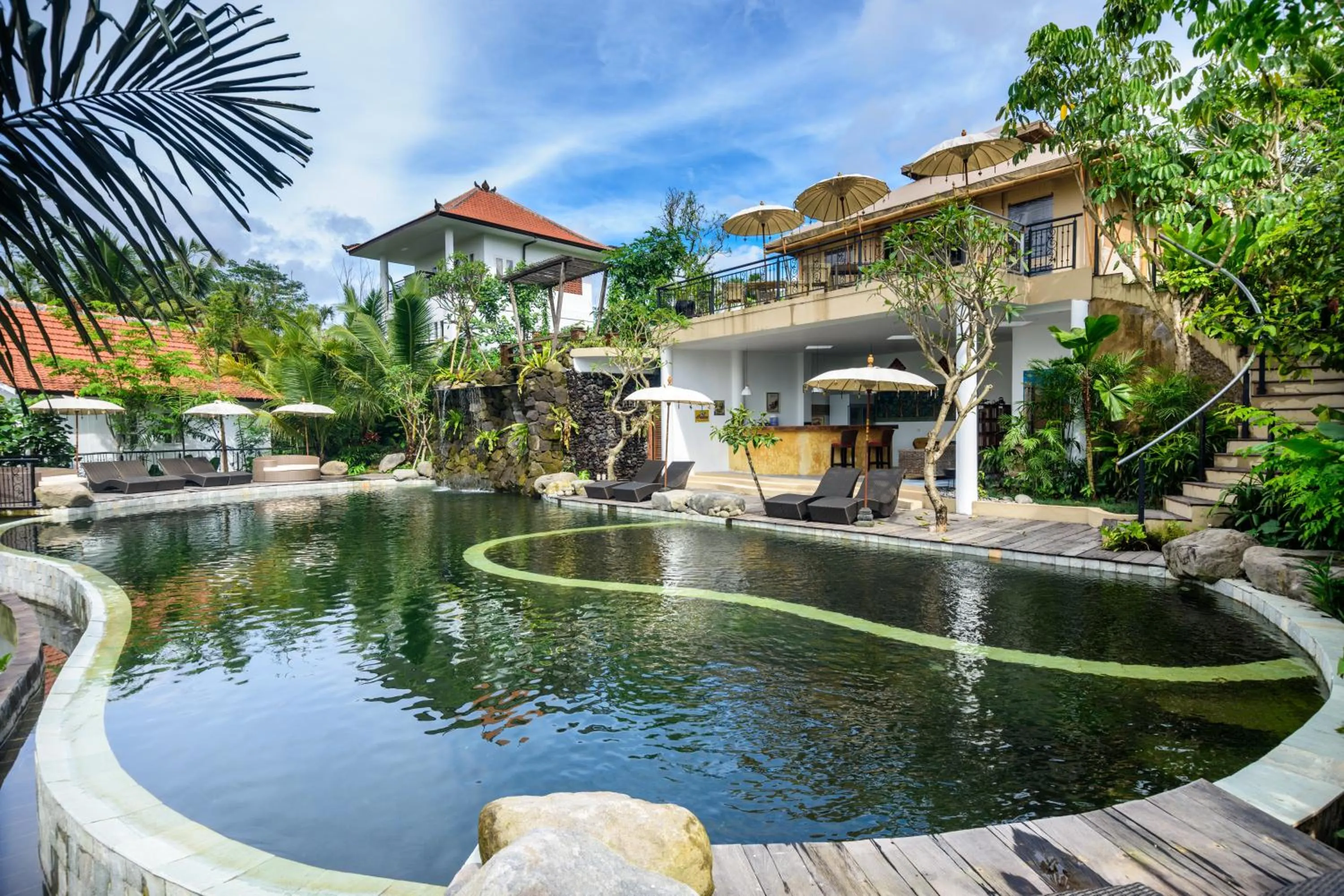 Balcony/Terrace in Sebatu Sanctuary Eco-resort