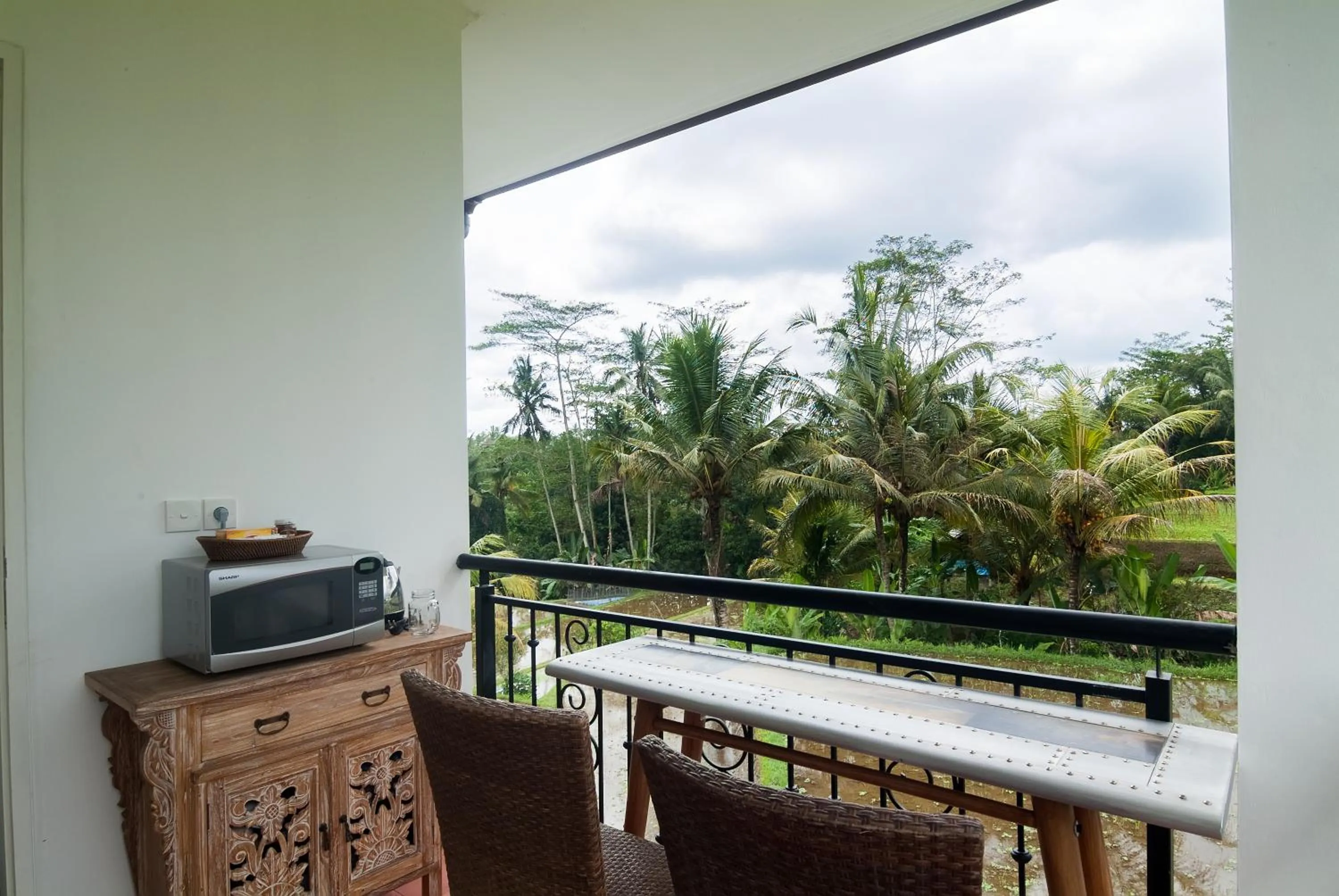 Balcony/Terrace in Sebatu Sanctuary Eco-resort