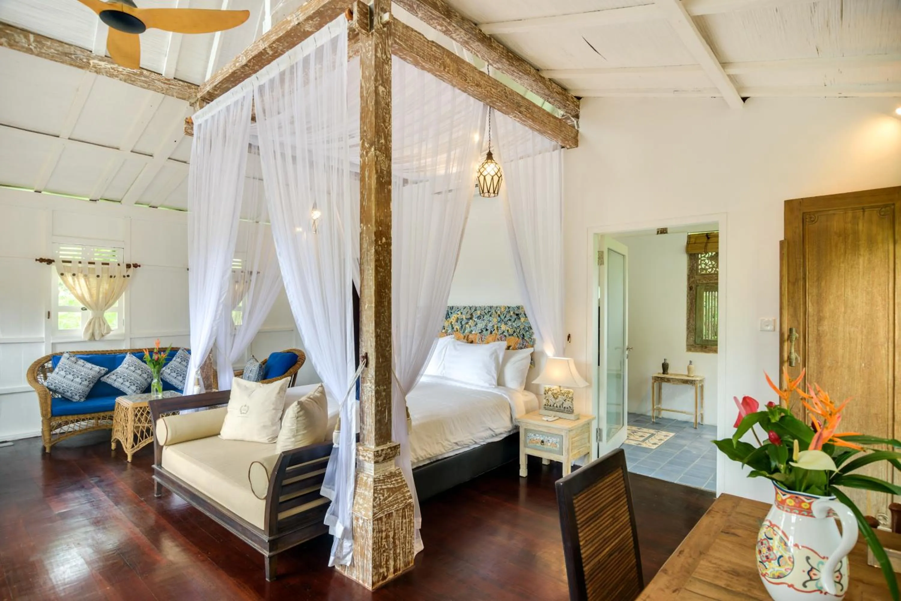 Living room in Sebatu Sanctuary Eco-resort