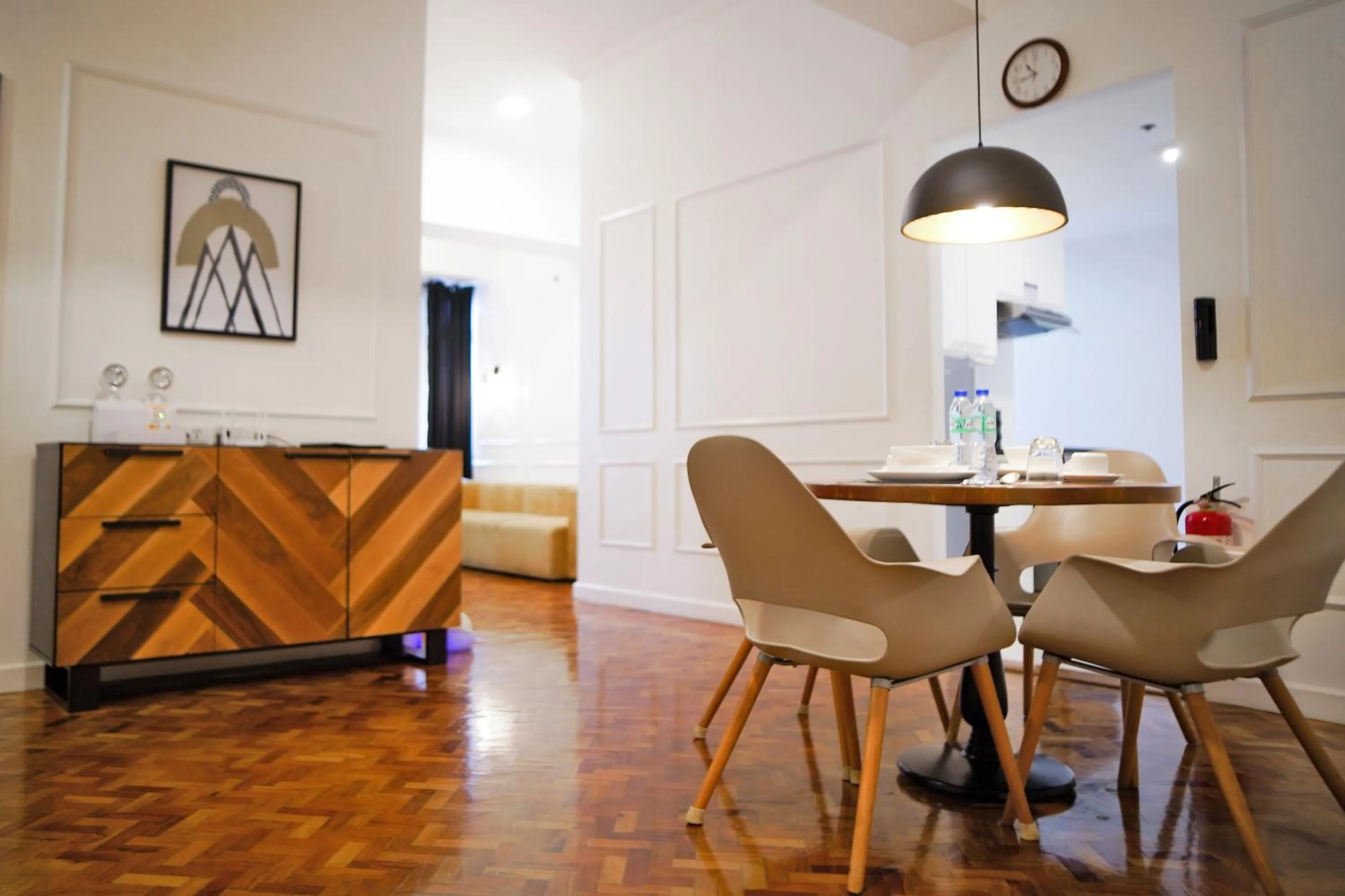 Kitchen or kitchenette in Parque España Residence Hotel