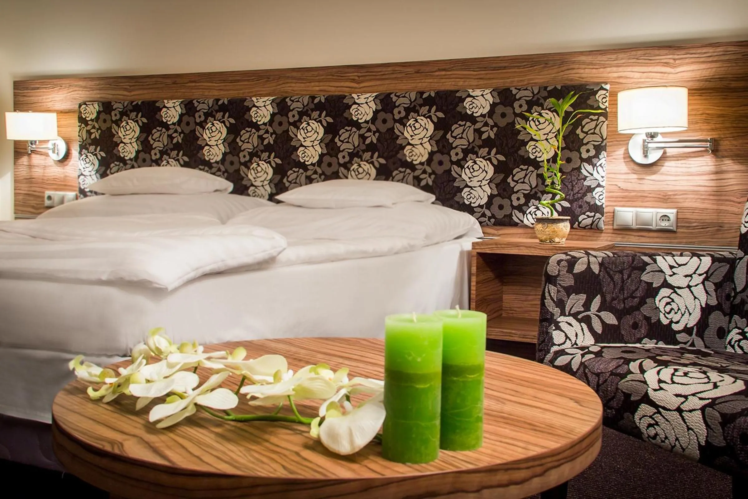 Bed in Bodrogi Kúria Wellness Hotel