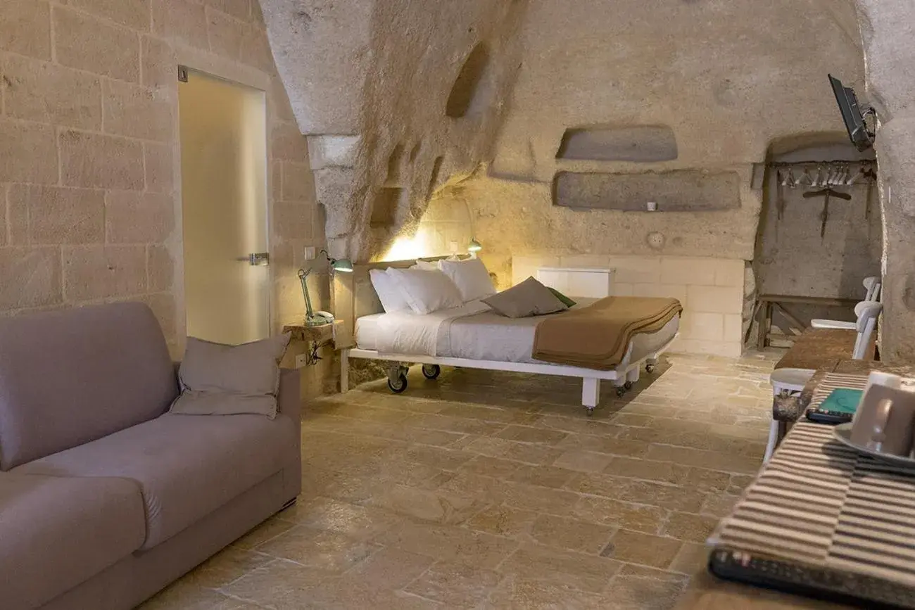Bed in Thymus Residence nei Sassi Bed in Thymus Residence nei Sassi