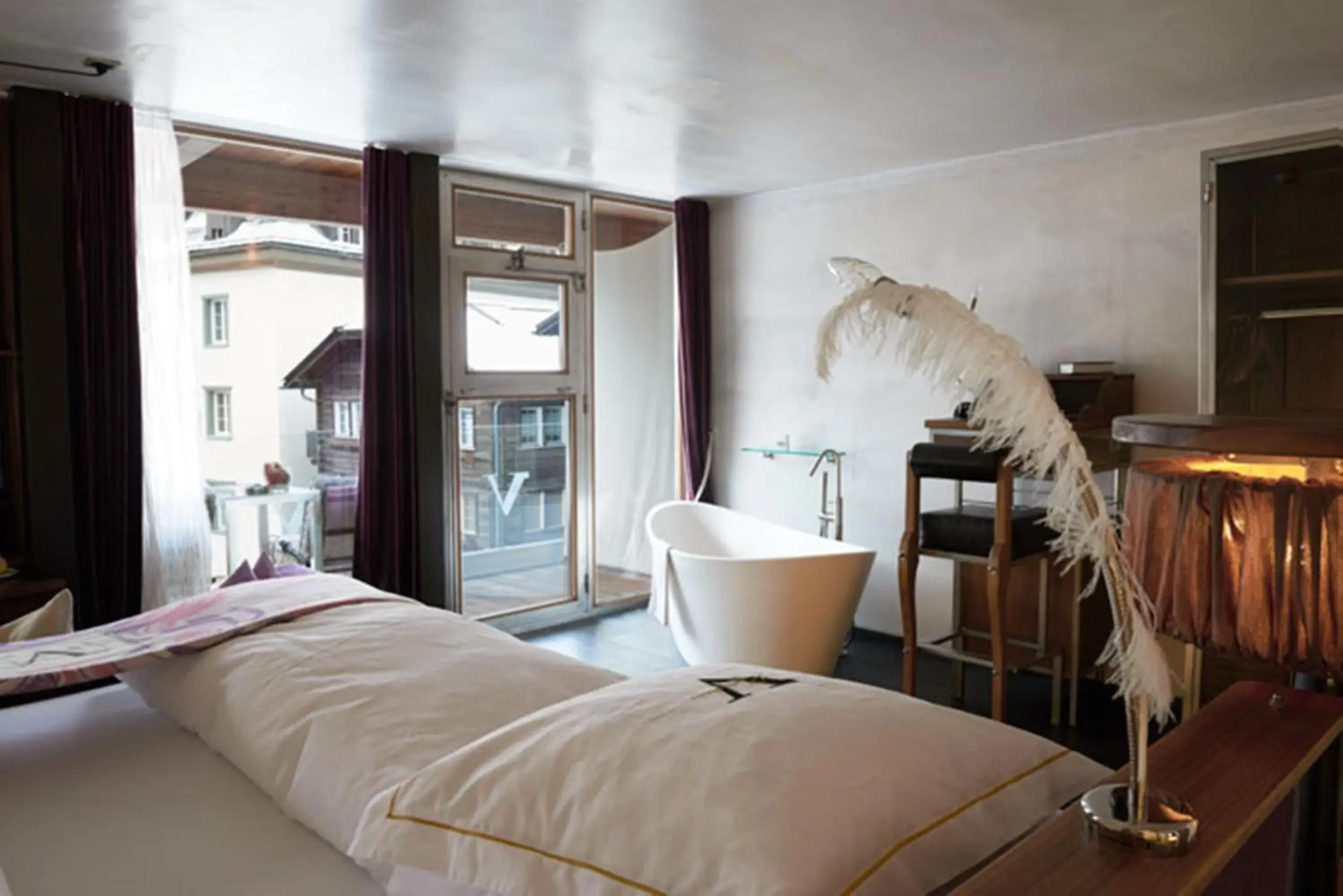 Deluxe Double Room with Matterhorn View in Backstage Boutique SPA Hotel Deluxe Double Room with Matterhorn View in Backstage Boutique SPA Hotel