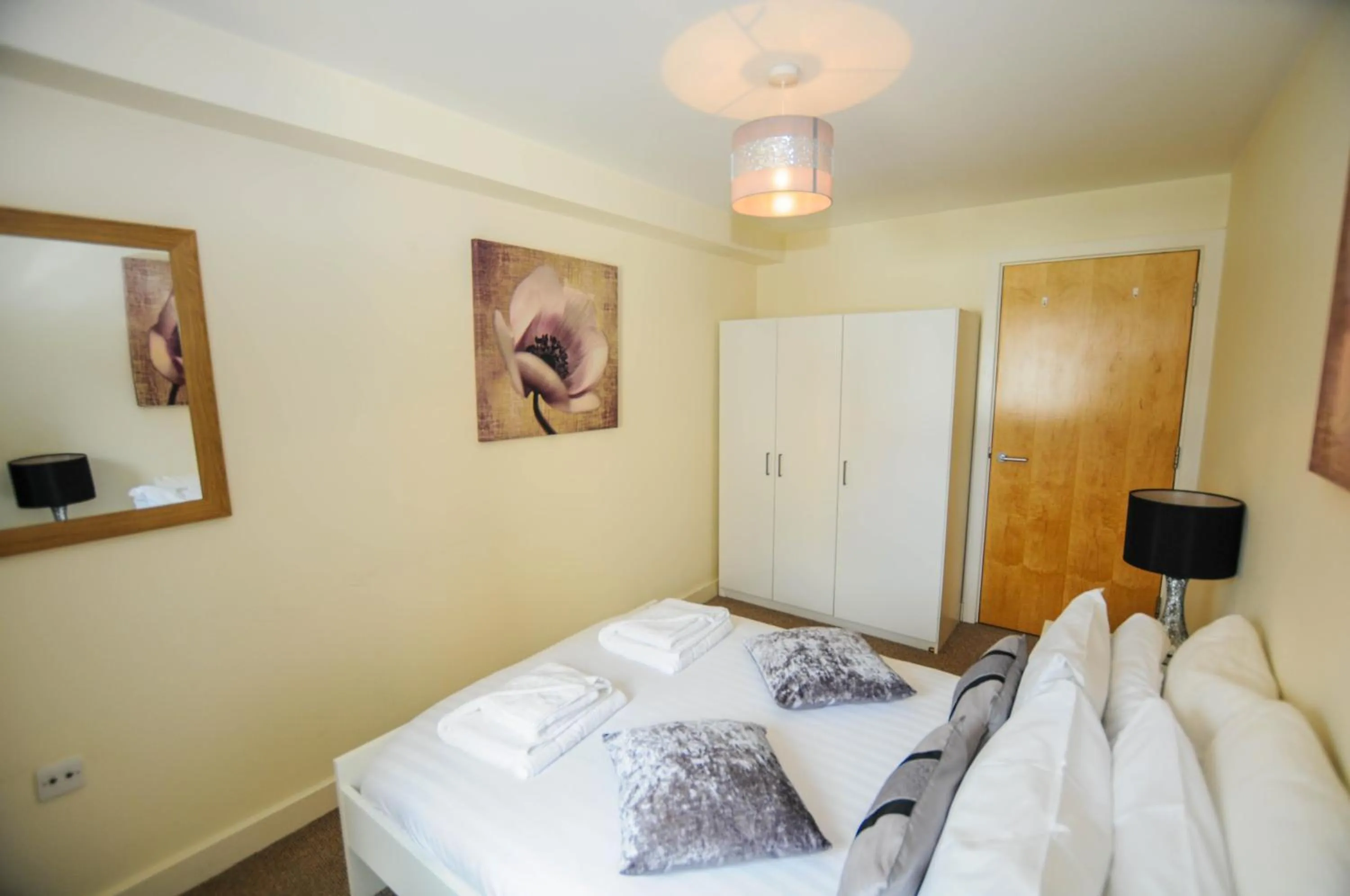 Bedroom, Bed in Hamilton Court Apartments from Your Stay Bristol
