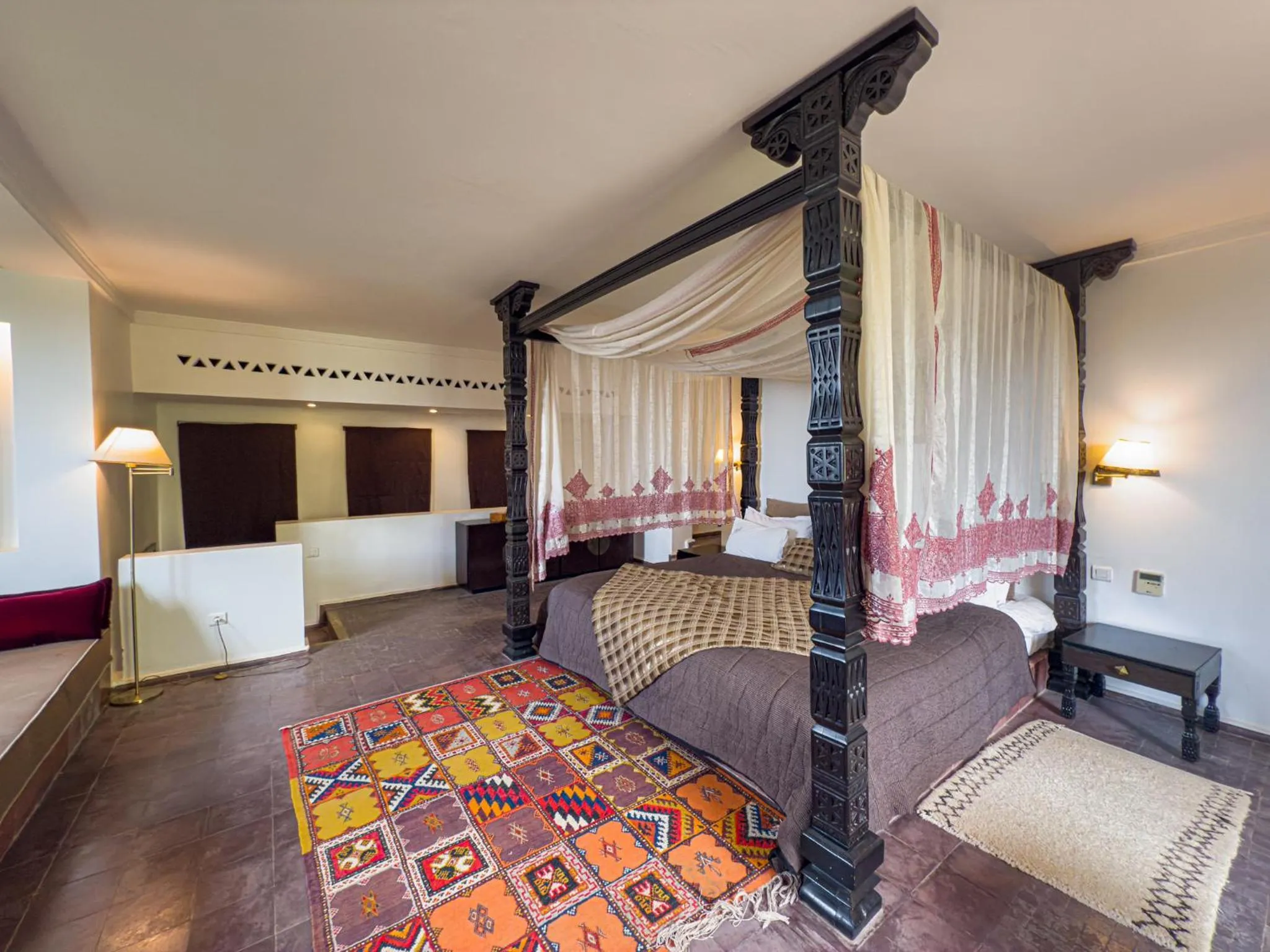 Bed in Kasbah Agounsane Hotel & Spa