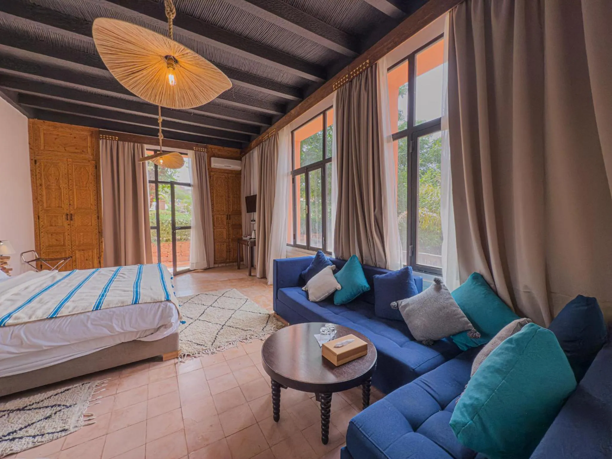 Bed in Kasbah Agounsane Hotel & Spa