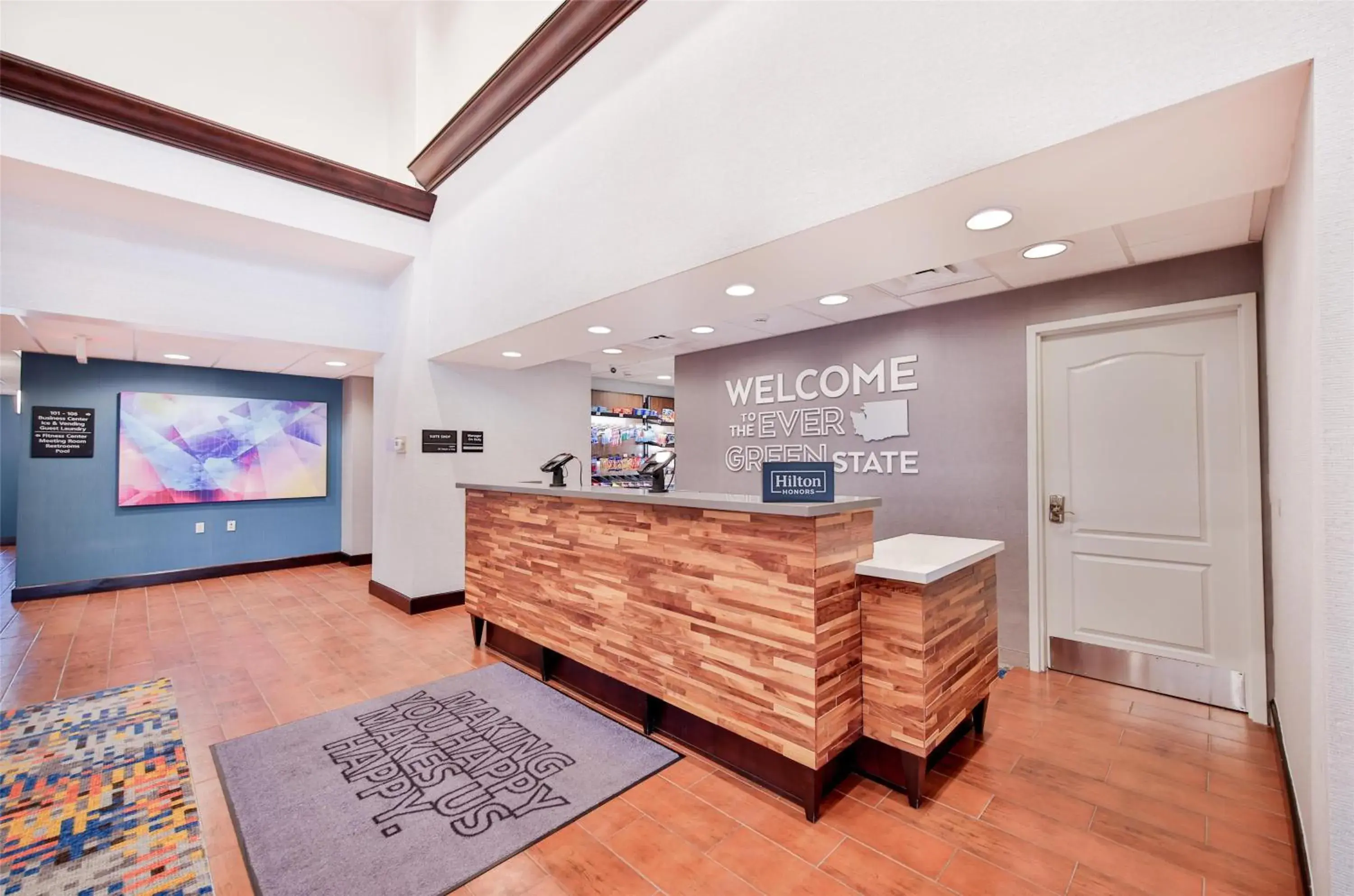 Lobby or reception in Hampton Inn & Suites by Hilton Seattle/Kent Lobby or reception in Hampton Inn & Suites by Hilton Seattle/Kent