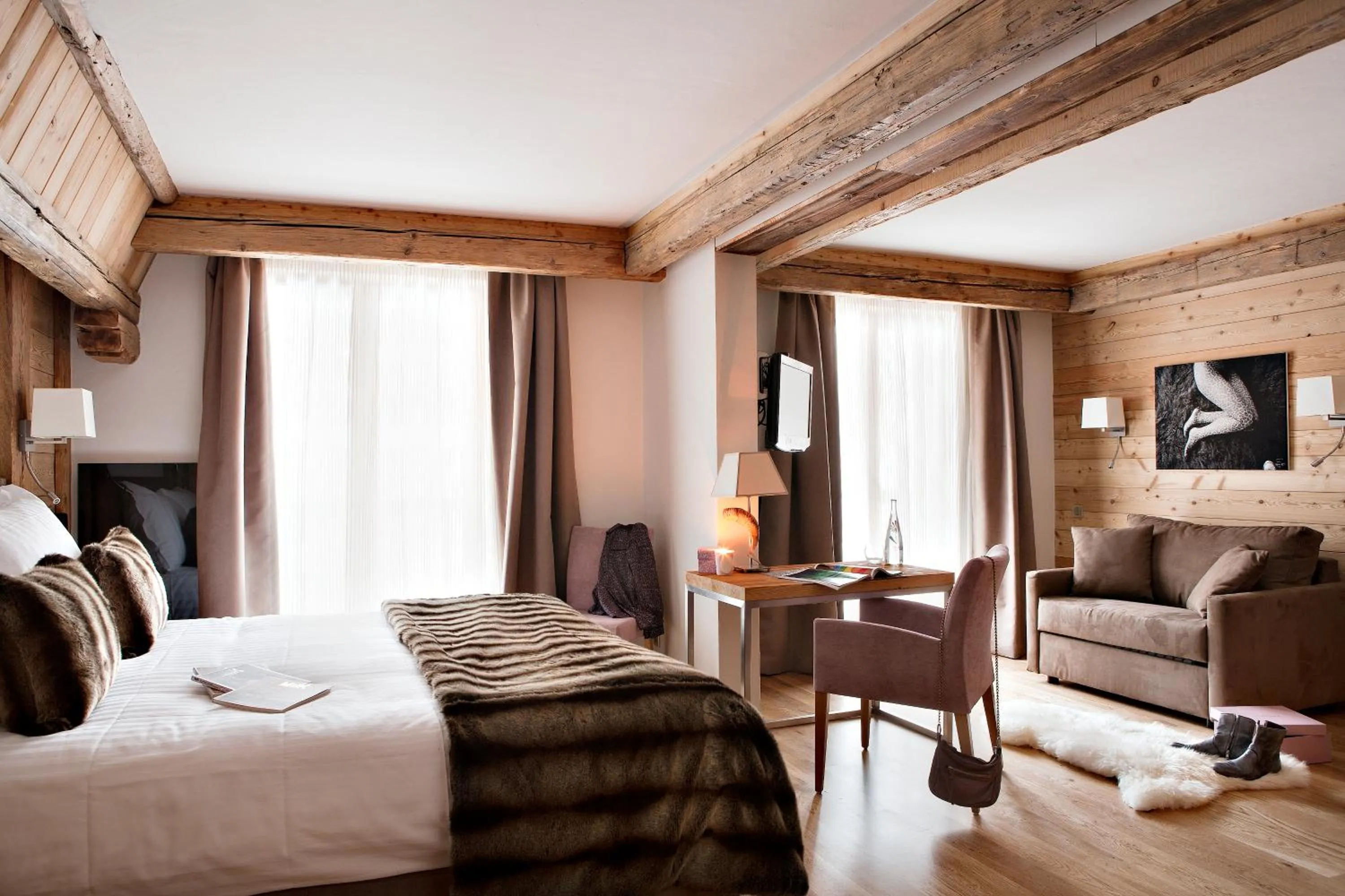 Living room, Bed in Au Coeur du Village